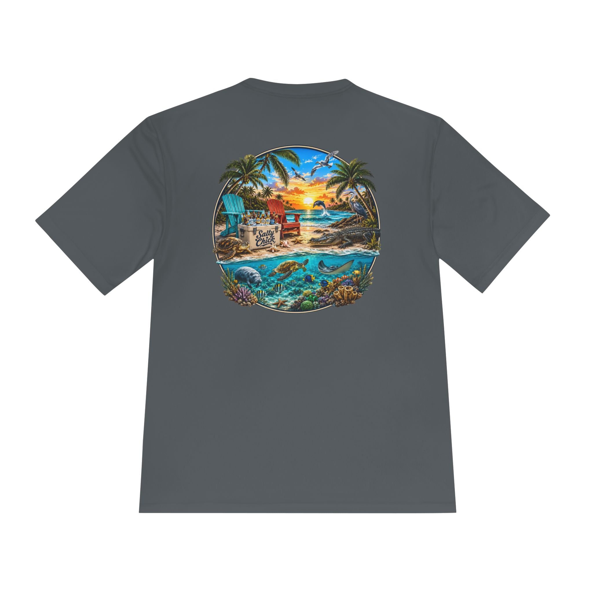 Salty Chick Sea Life Performance Tee – Coastal Life