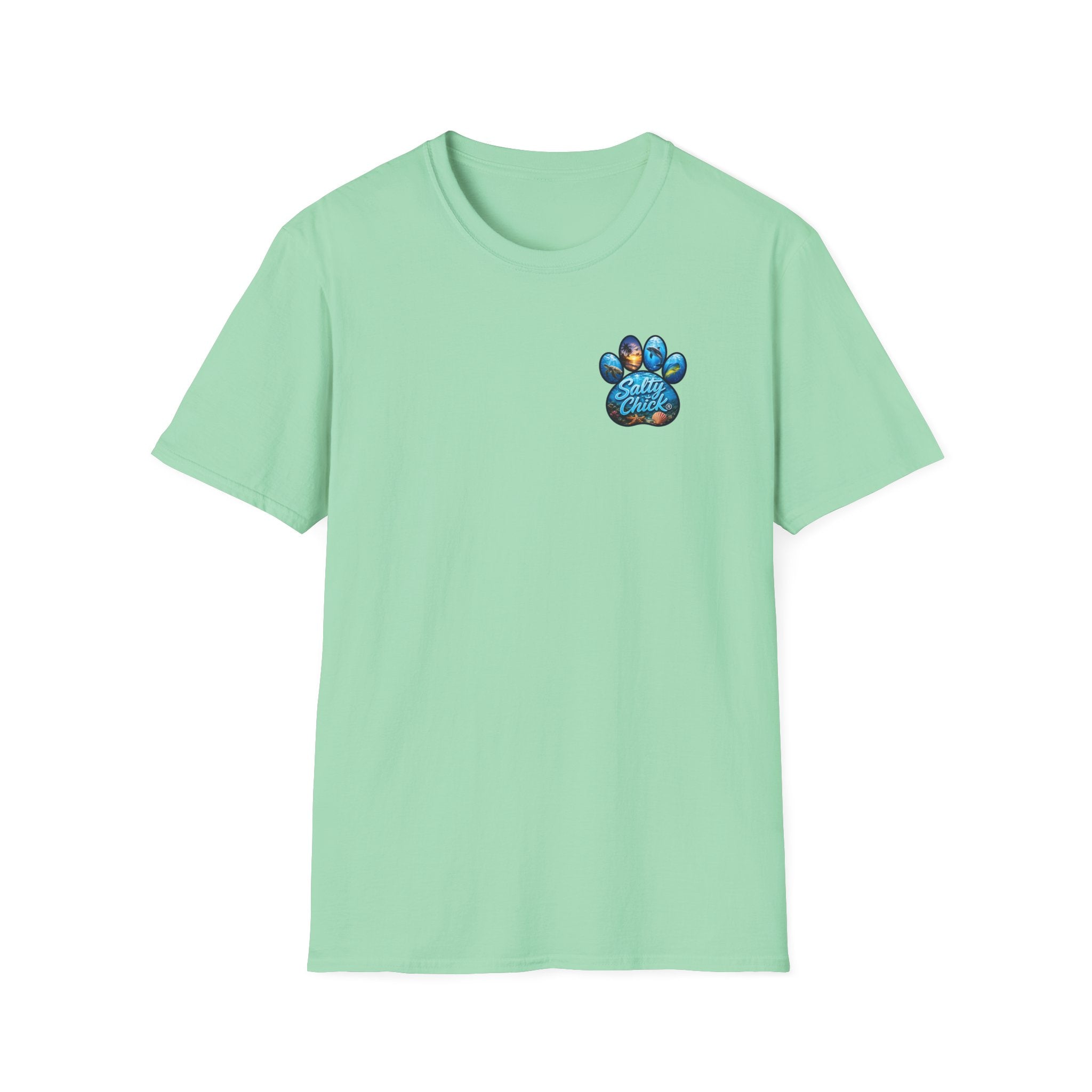 Salty Chick Paws & Waves Cotton Tee – Coastal Life
