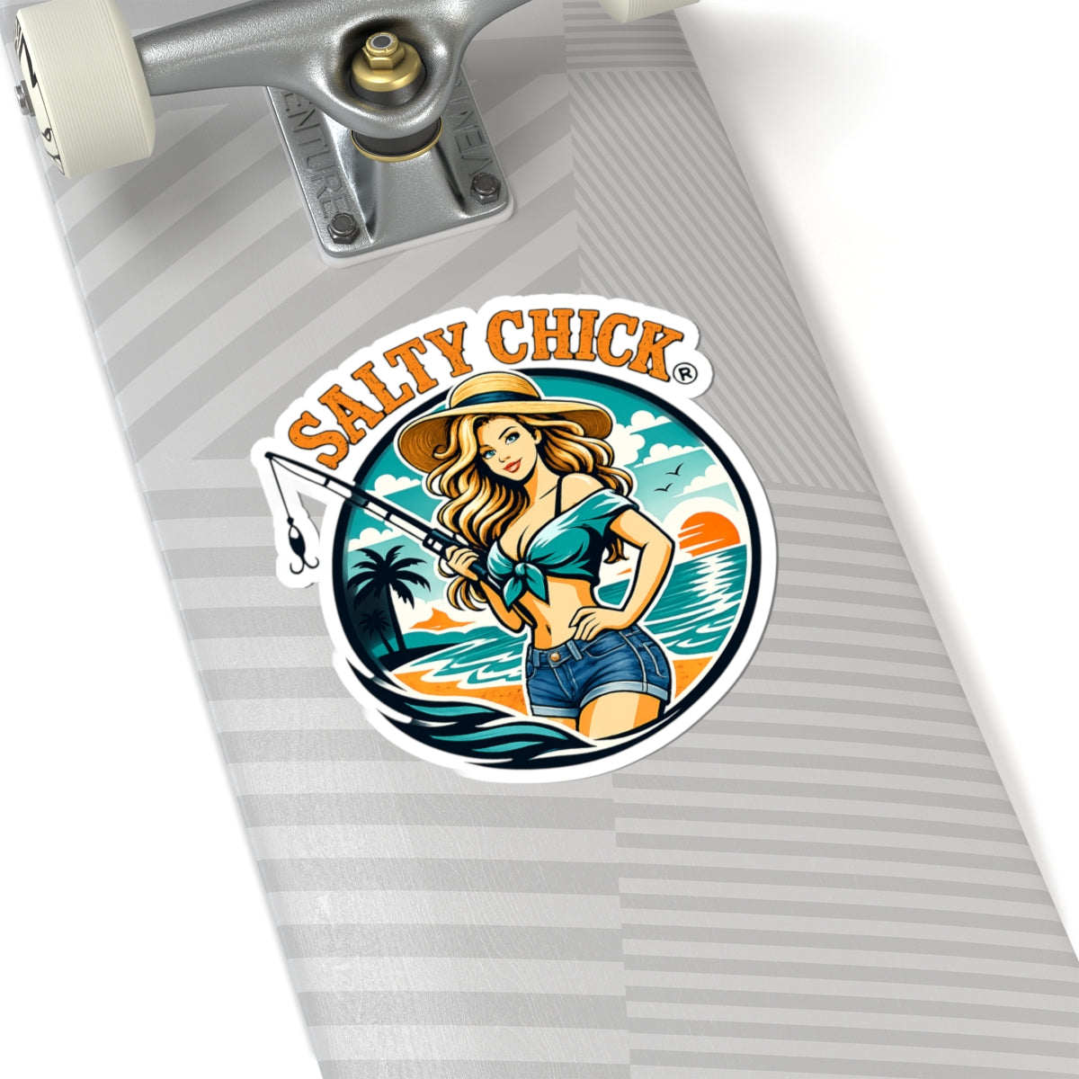 Salty Chick Girly Kiss-Cut Vinyl Sticker