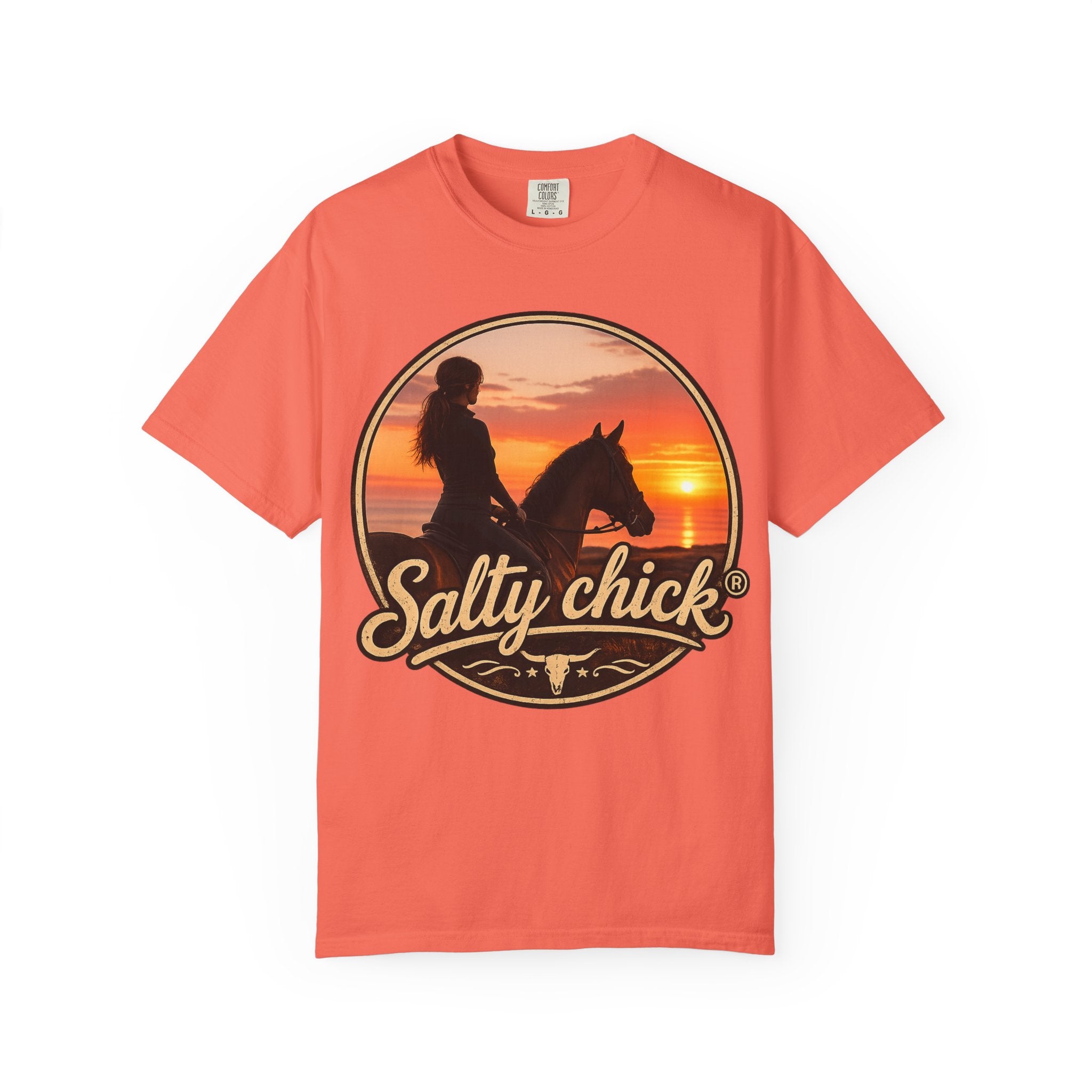 Salty Chick Sunset Ride Garment-Dyed Cotton Tee – Coastal Life