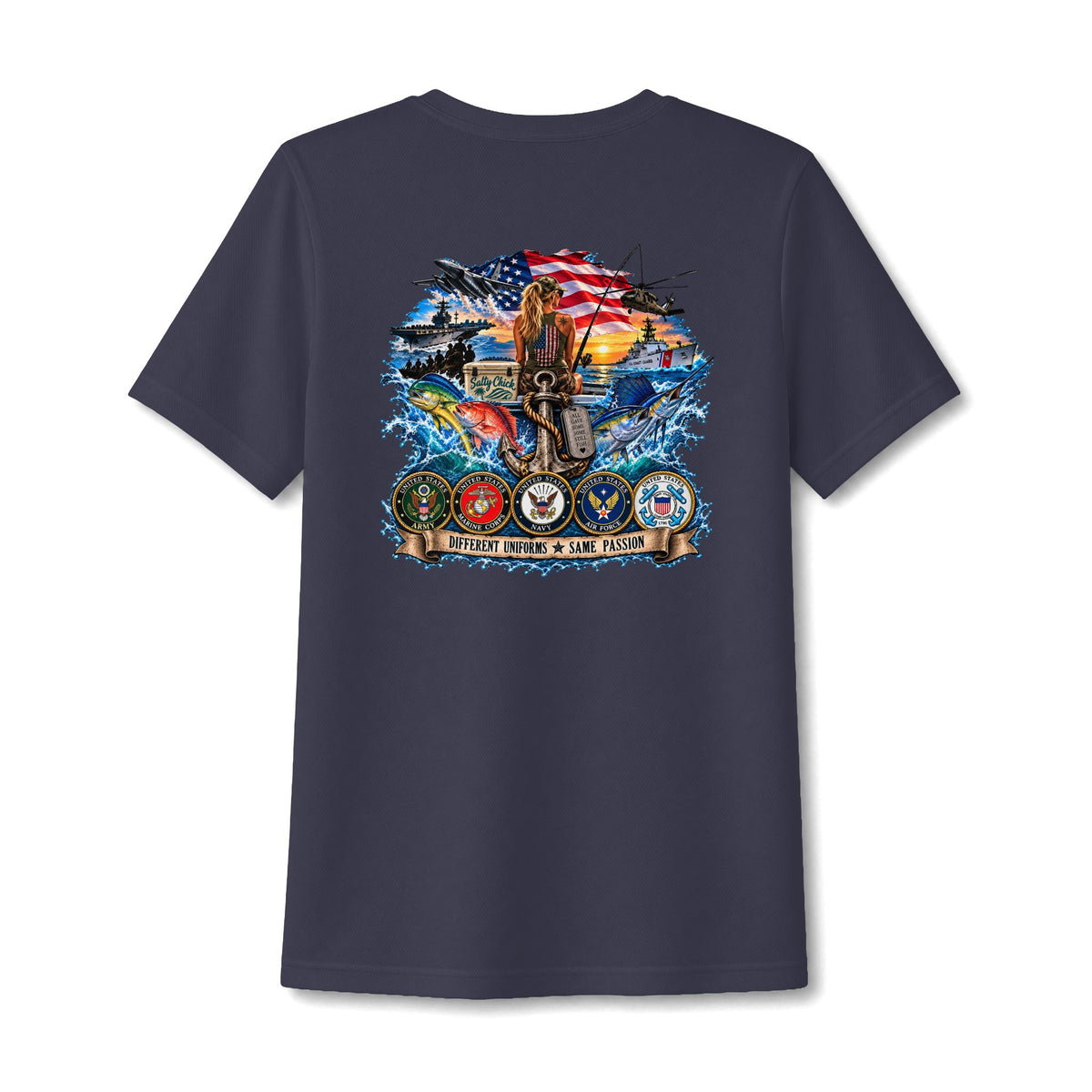 Women's PosiCharge RacerMesh Military Services V-Neck Tee
