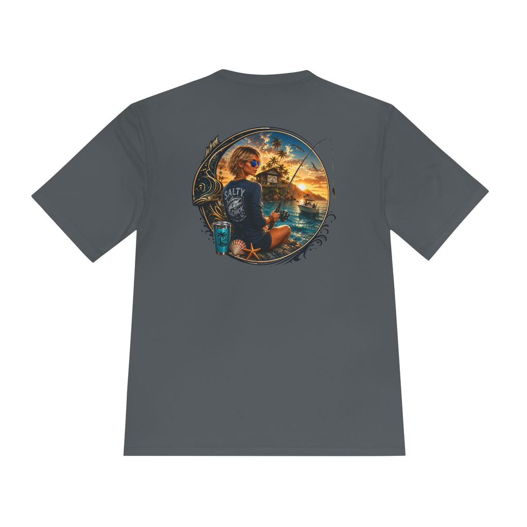 Salty Chick Hooked Moisture Wicking Tee – Fishing
