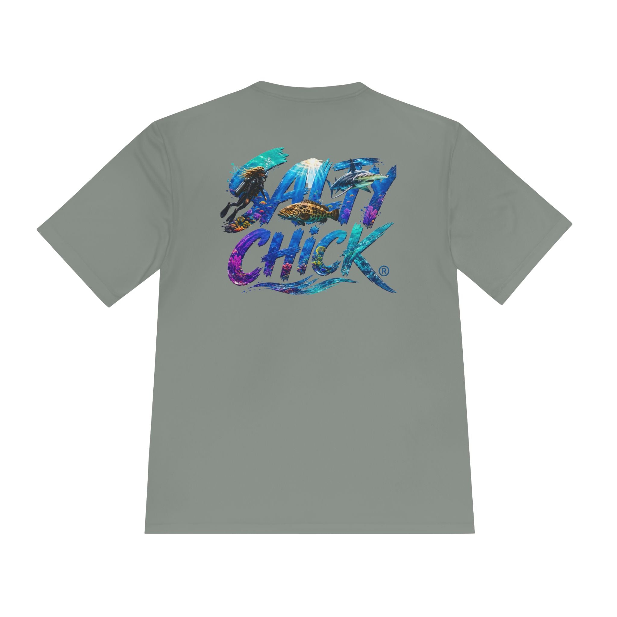 Salty Chick Dive Deep Performance Tee – Coastal Life