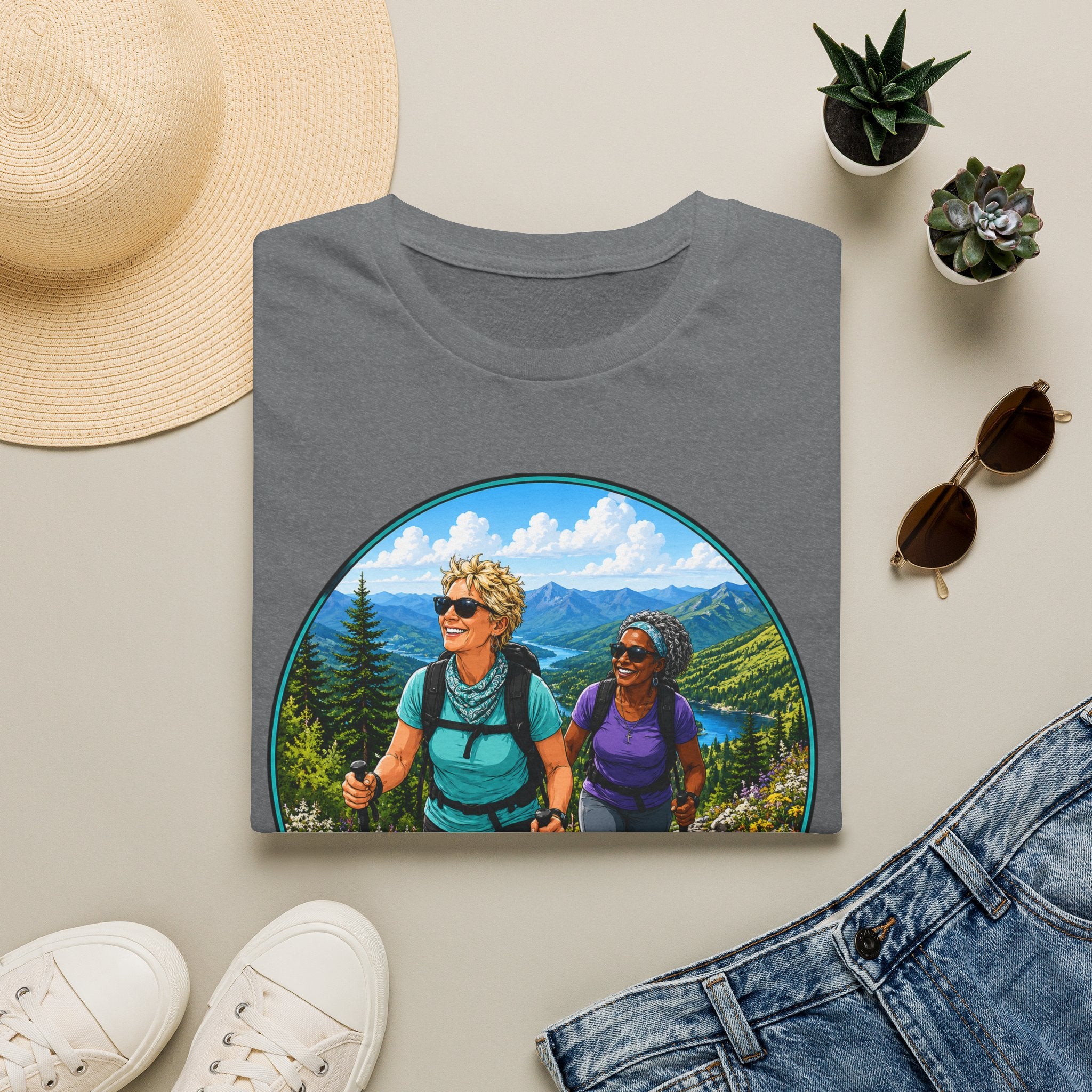 Salty Chick Summit Seeker Cotton Tee – Mountain Biking & Trails