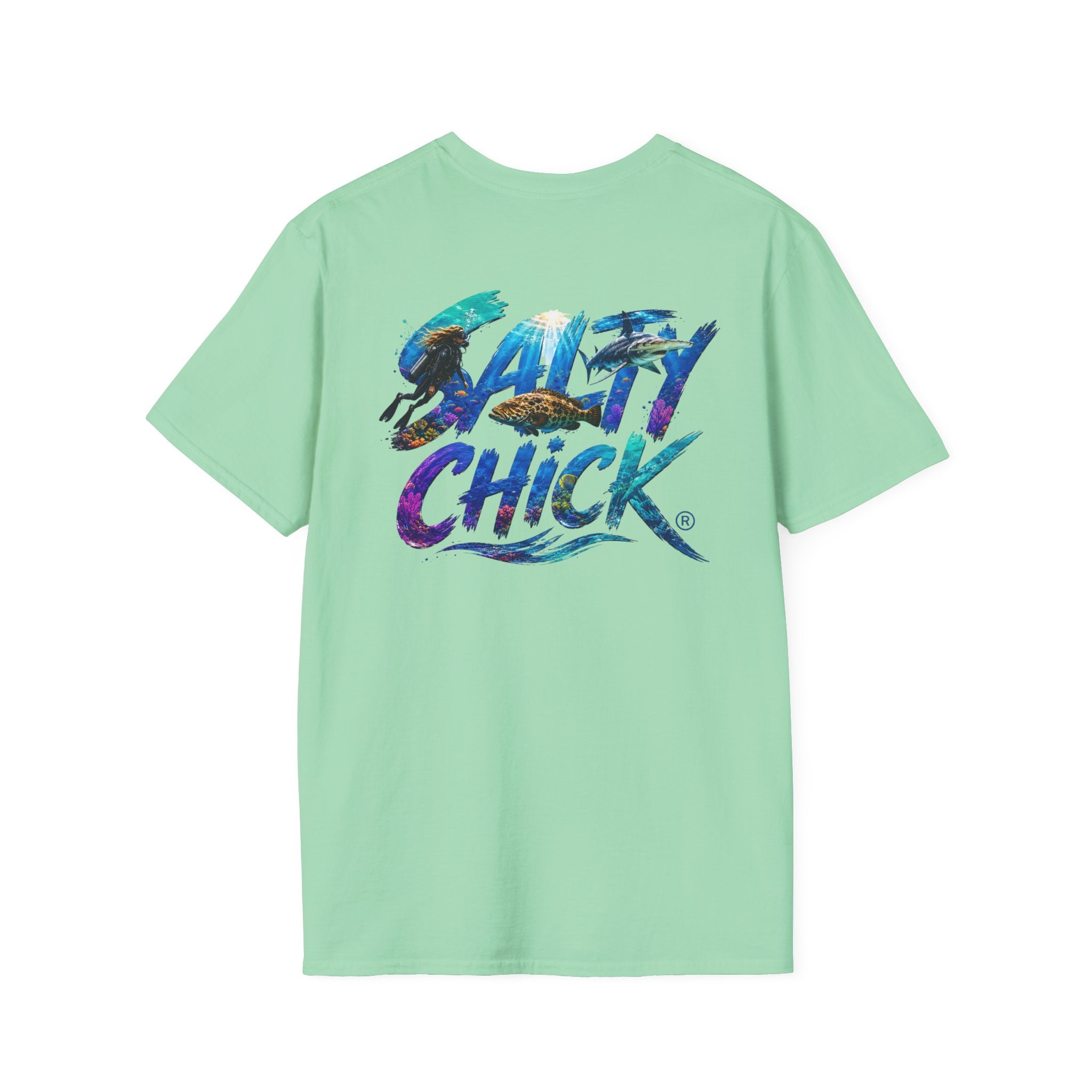 Salty Chick Diver Down Cotton Tee – Coastal Life