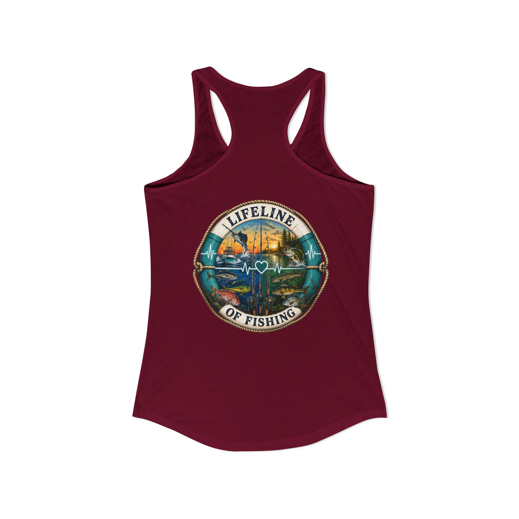 Performance Racerback Tank-Lifeline of fishing