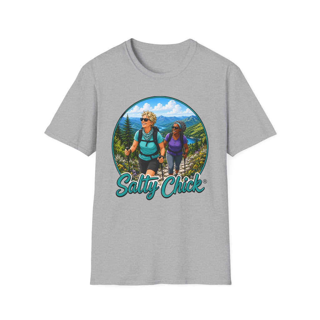 Salty Chick Summit Seeker Cotton Tee – Mountain Biking & Trails