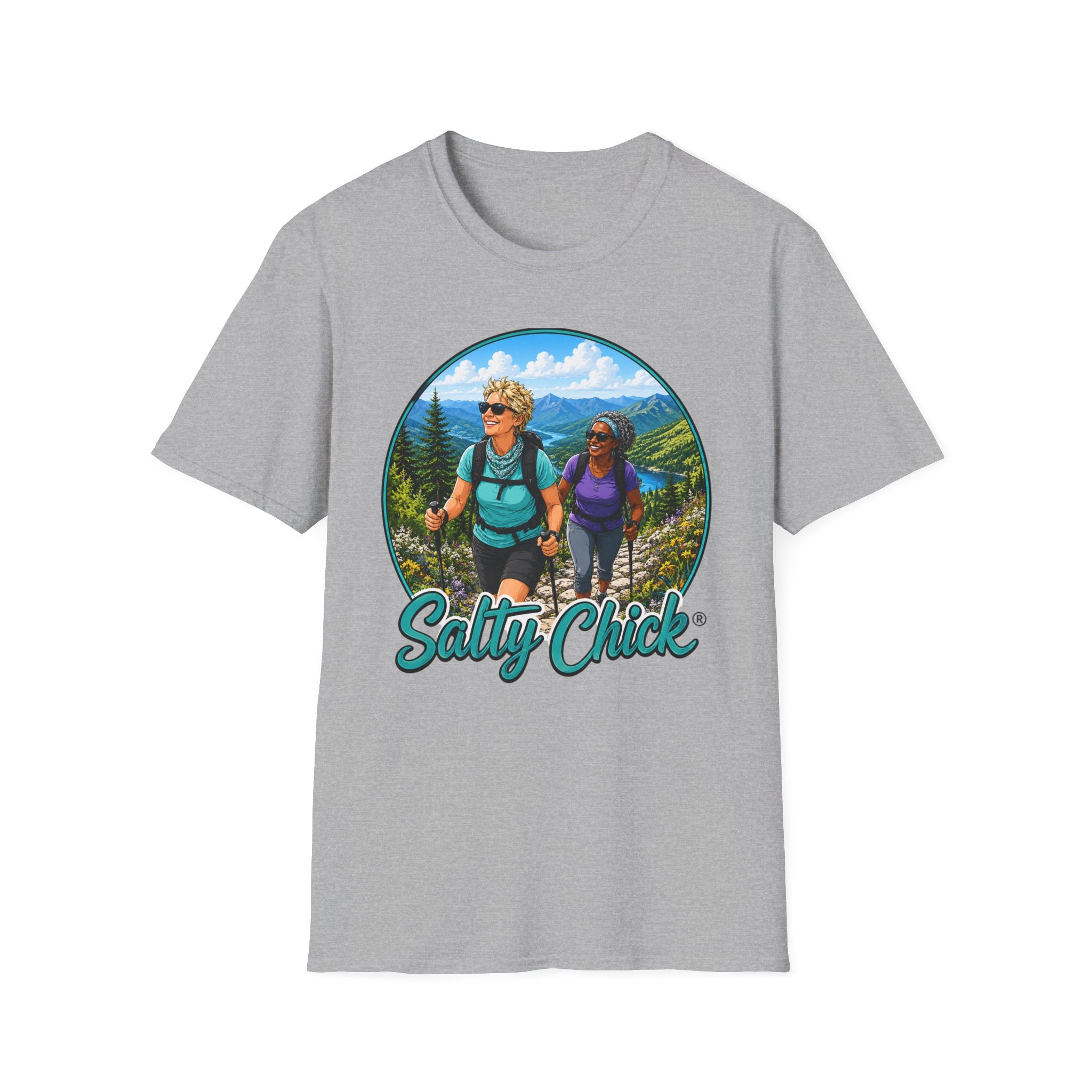 Salty Chick Summit Seeker Cotton Tee – Mountain Biking & Trails