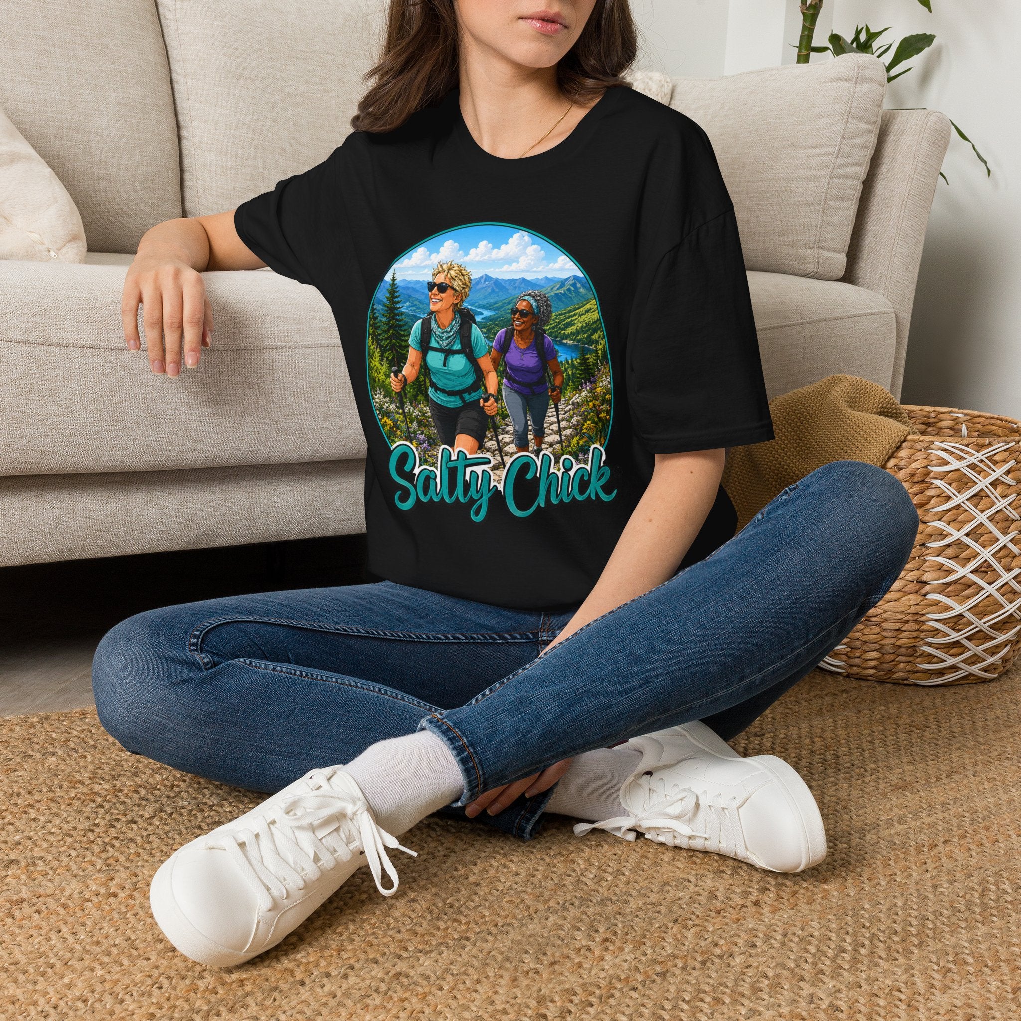 Salty Chick Summit Seeker Cotton Tee – Mountain Biking & Trails