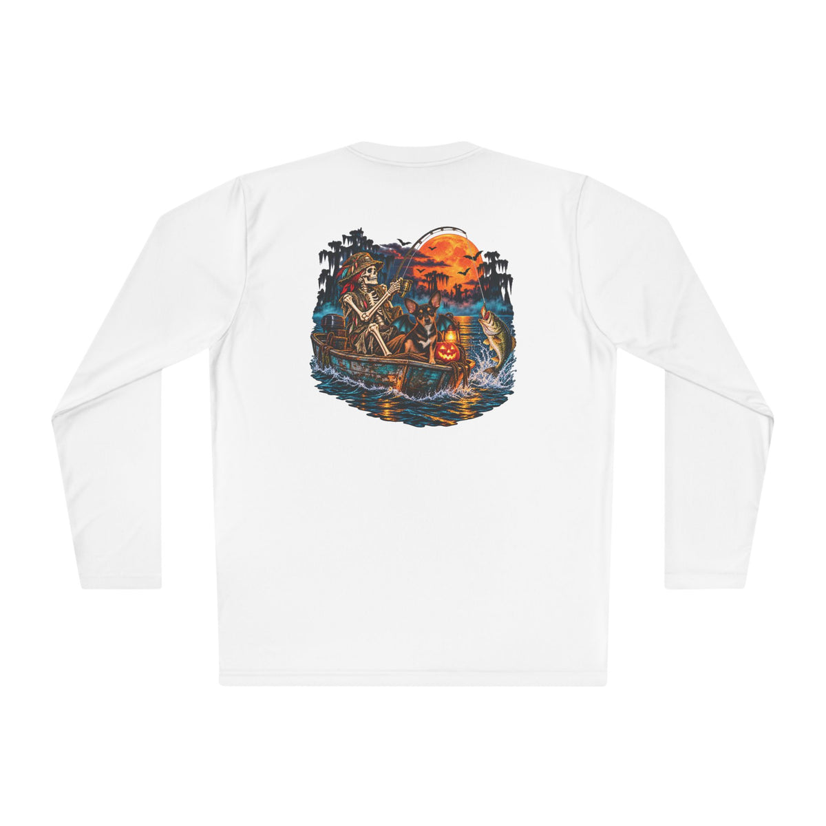 Haunted Waters Fishing Shirt – Skeleton Angler & Dog