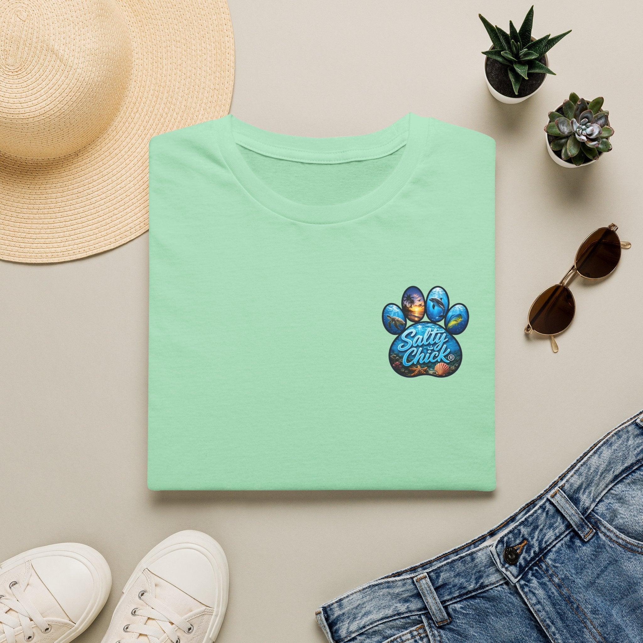 Salty Chick Dog Paws Cotton Tee – Coastal Life