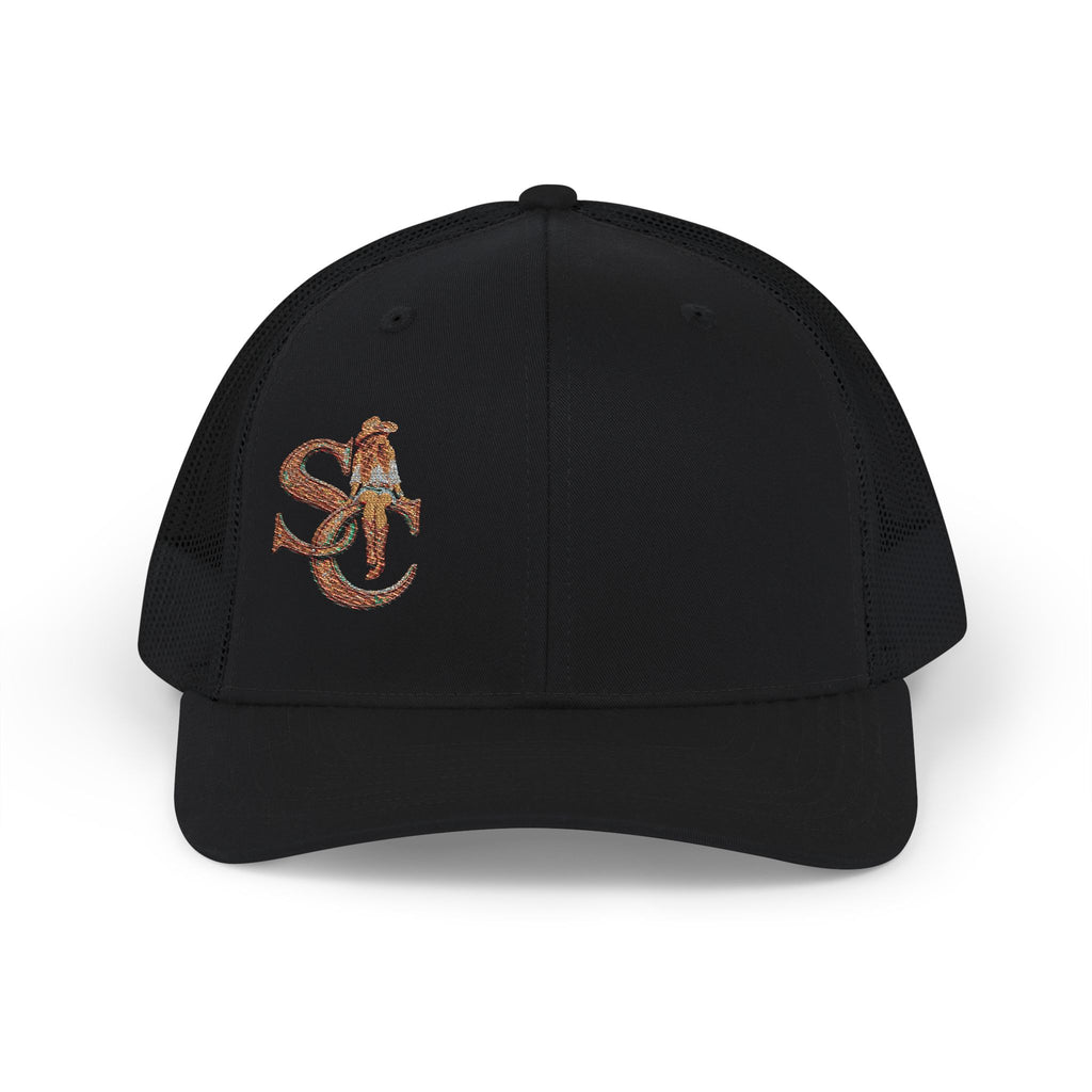 SC Cowgril Embroidered Trucker Snapback Hat-Salty Chick lettering
