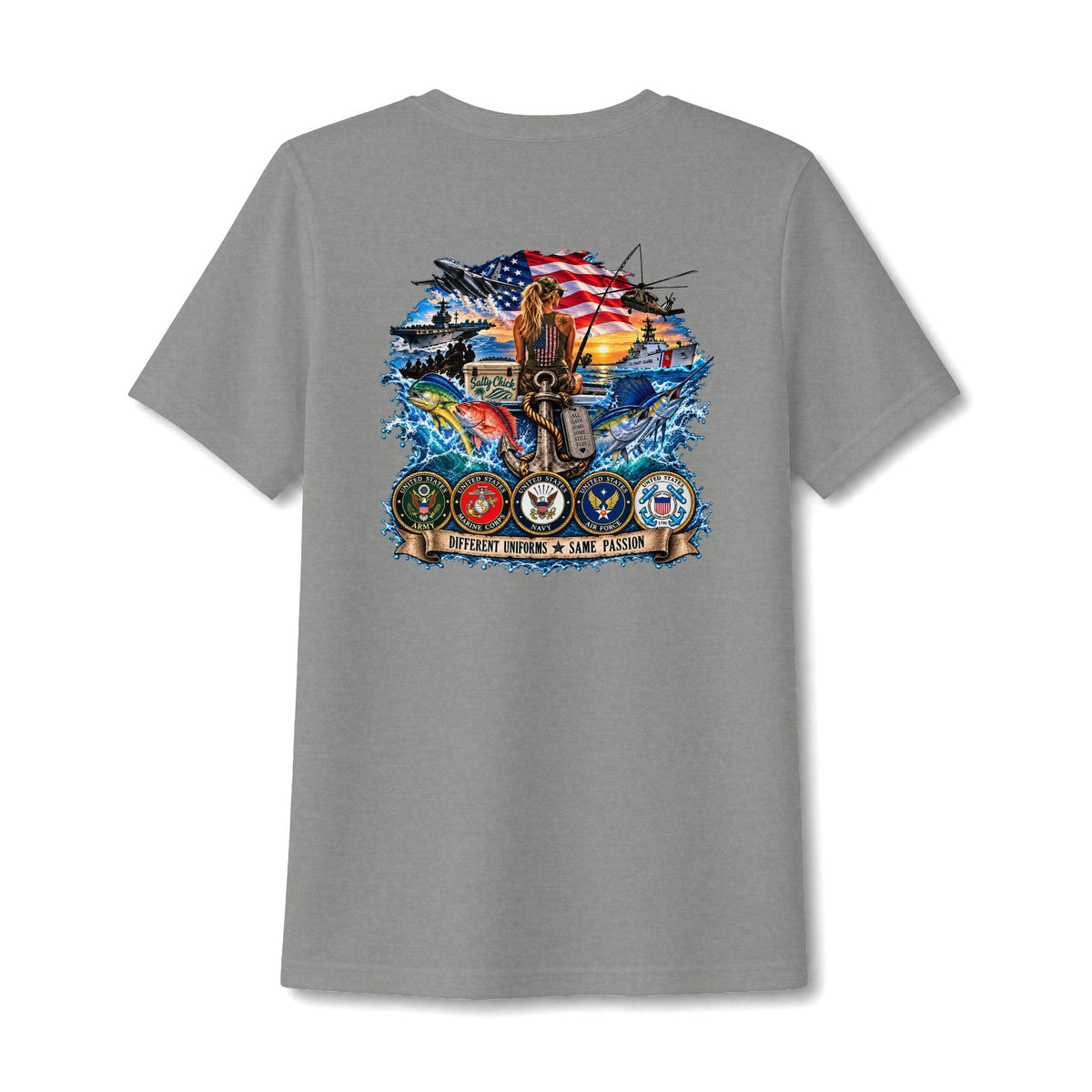 Women's PosiCharge RacerMesh Military Services V-Neck Tee