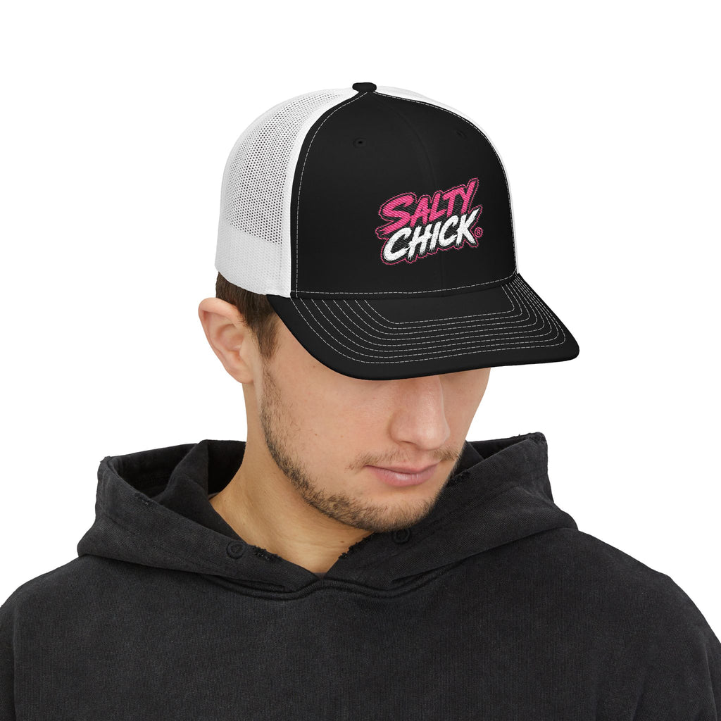Salty Chick Embroidered Trucker Snapback Hat