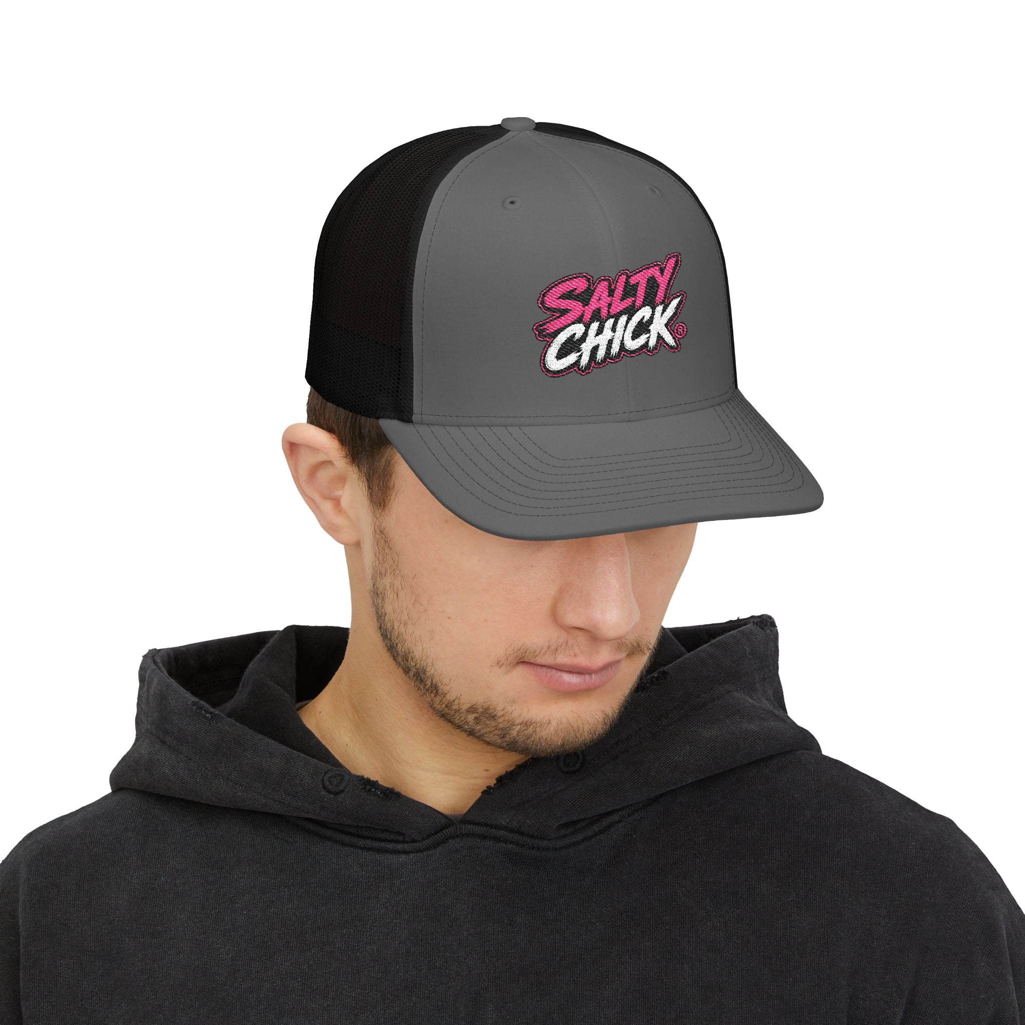 Salty Chick Embroidered Trucker Snapback Hat