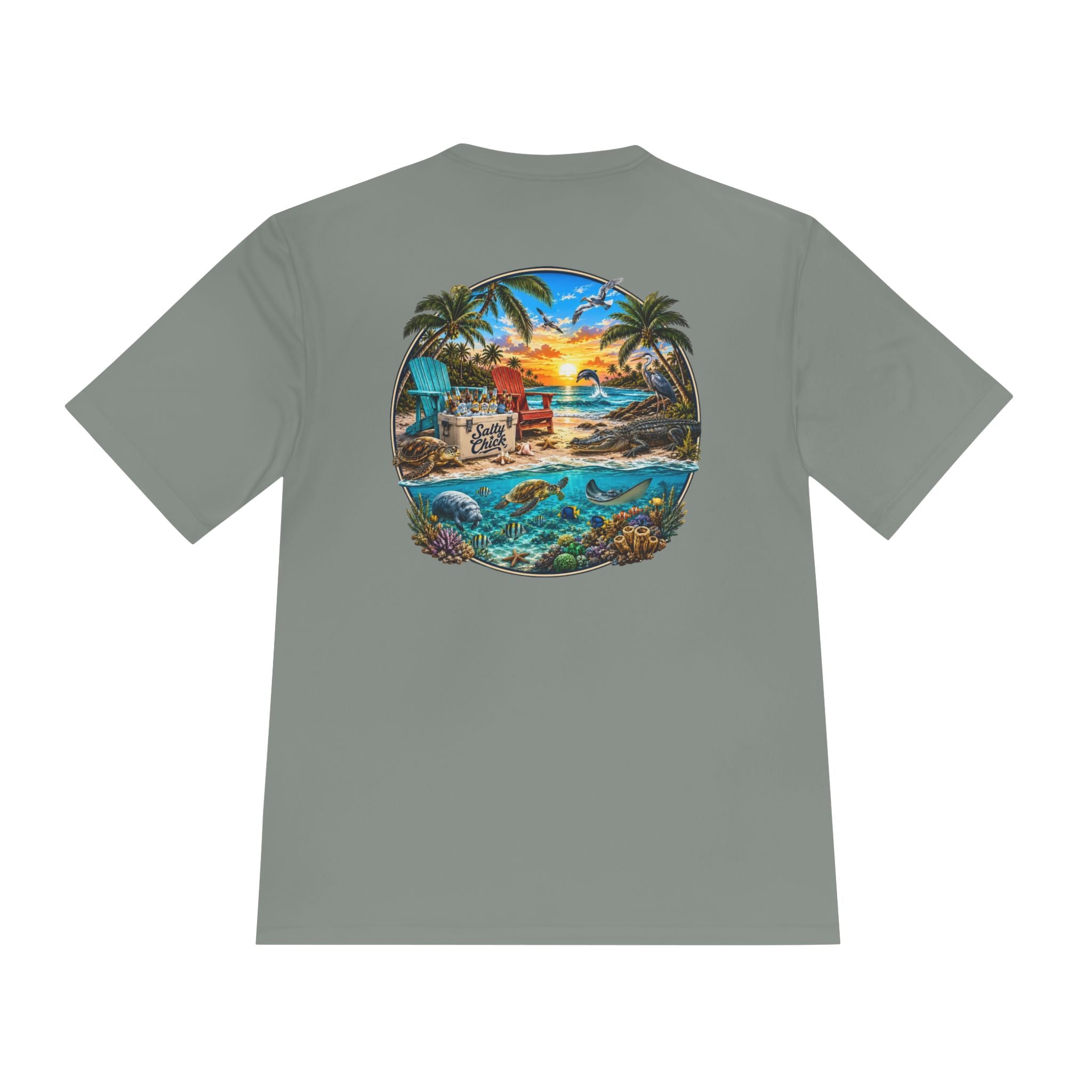 Salty Chick Sea Life Performance Tee – Coastal Life