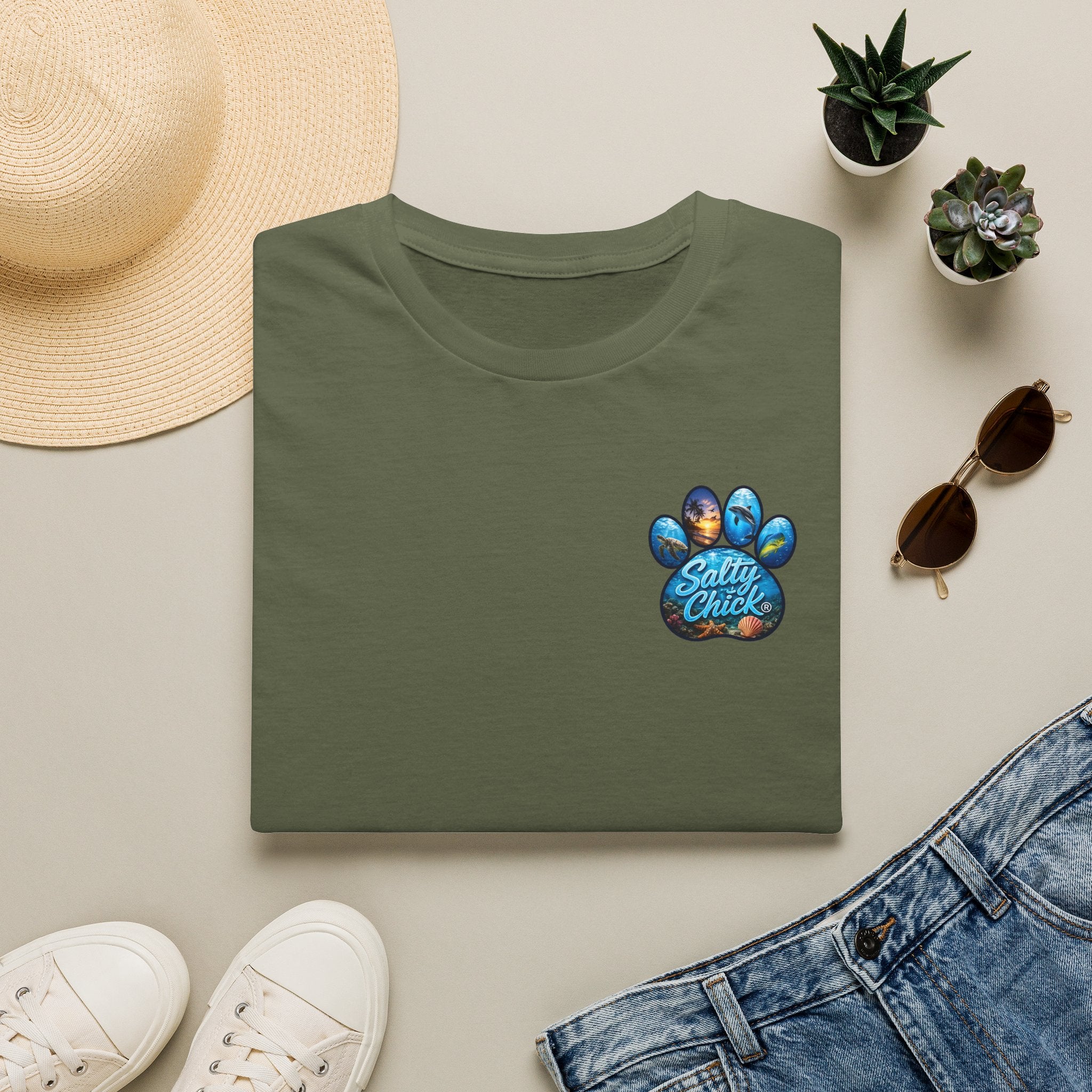 Salty Chick Dog Paws Cotton Tee – Coastal Life