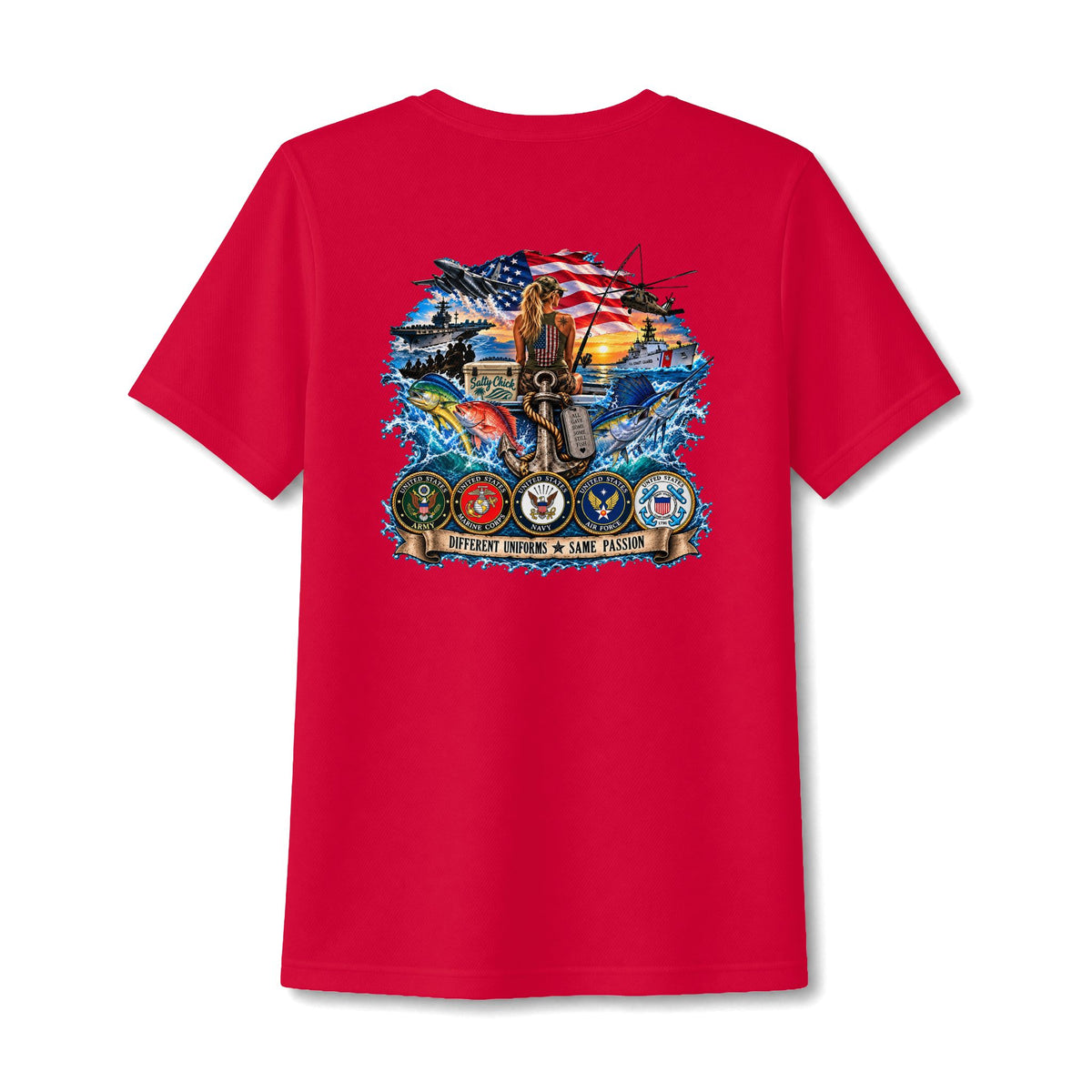 Women's PosiCharge RacerMesh Military Services V-Neck Tee
