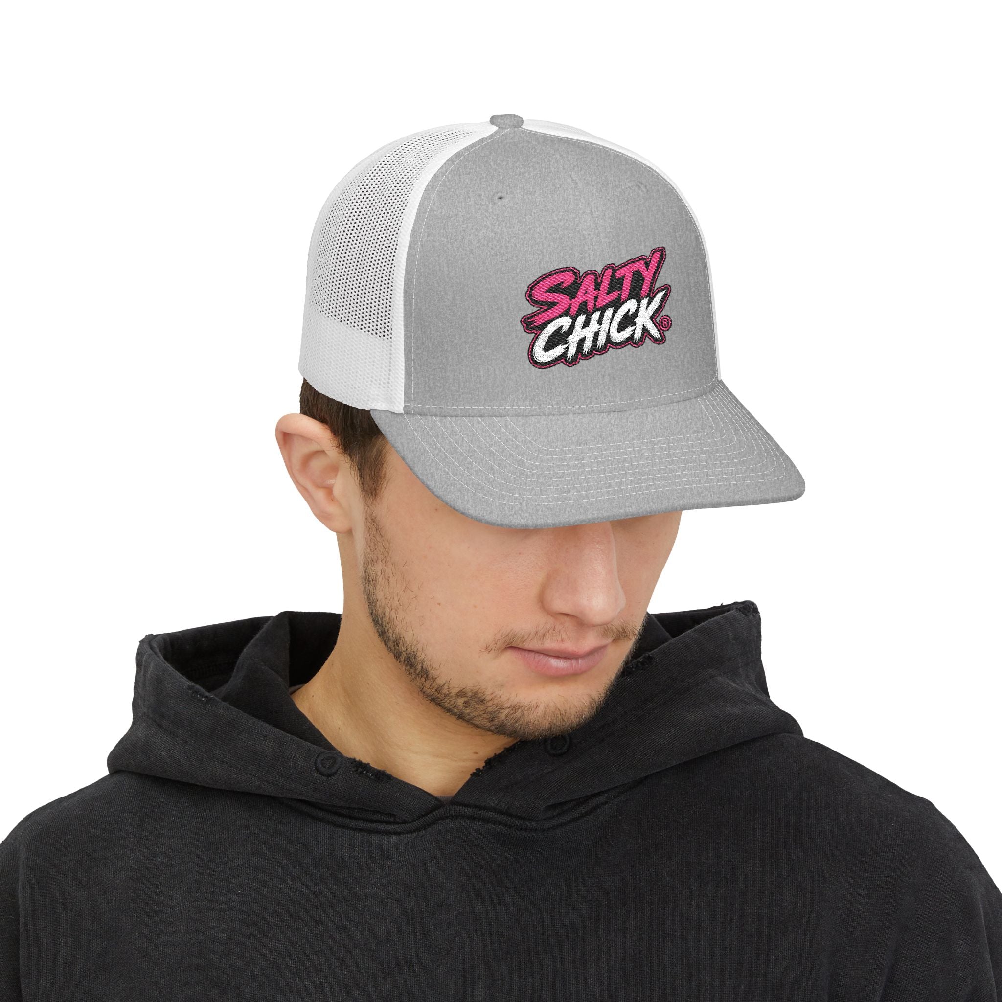 Salty Chick Embroidered Trucker Snapback Hat