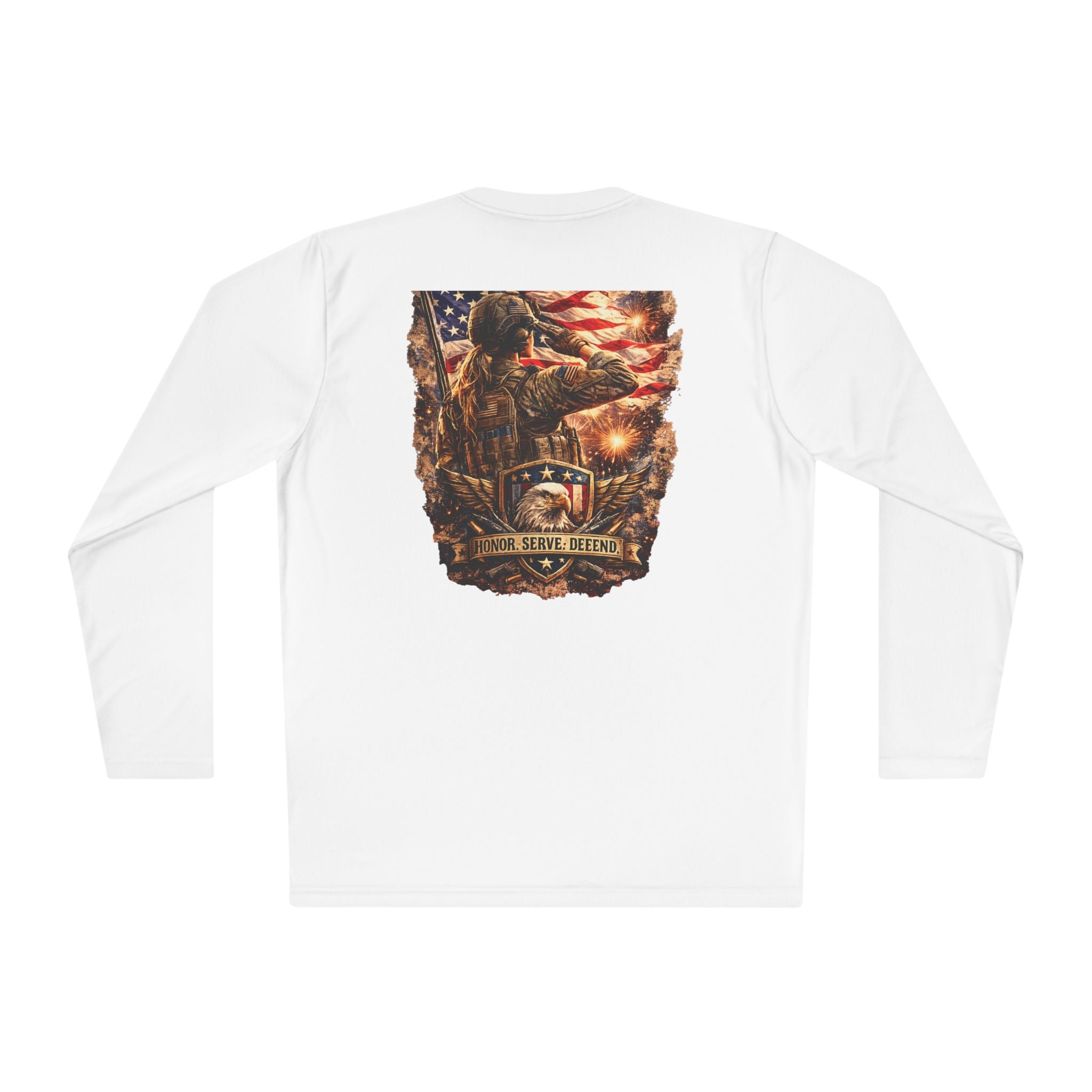 Moisture Wicking Long Sleeve-Military salute