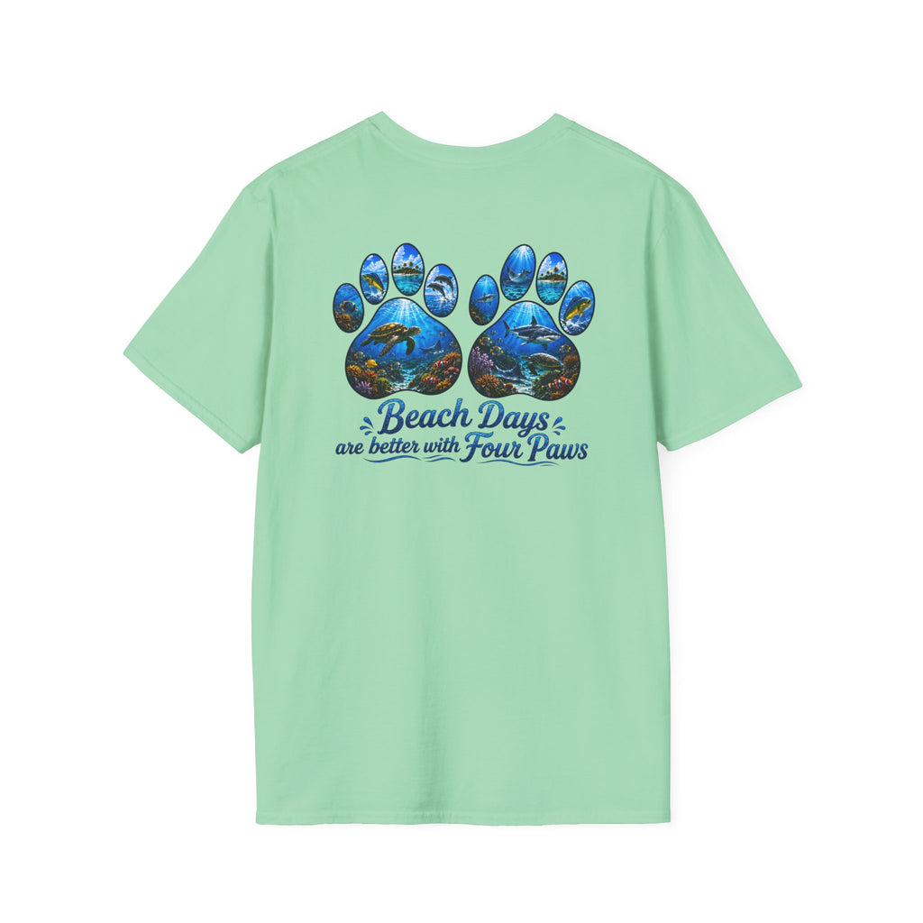 Salty Chick Paws & Waves Cotton Tee – Coastal Life