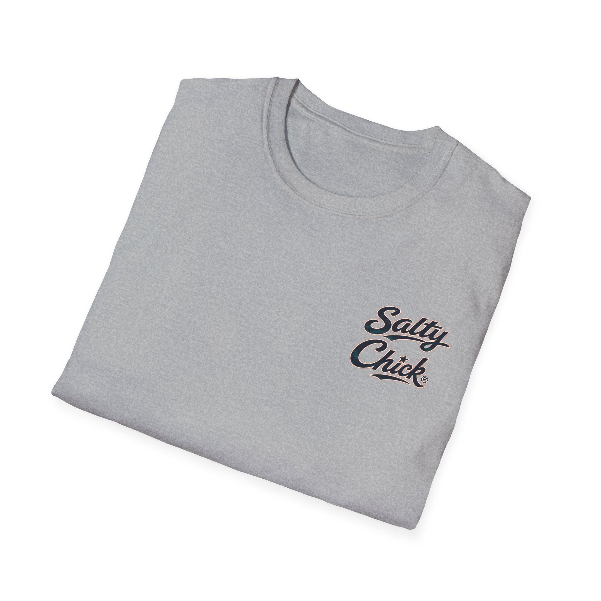 Salty Chick Beach Scene Cotton Tee – Coastal Life