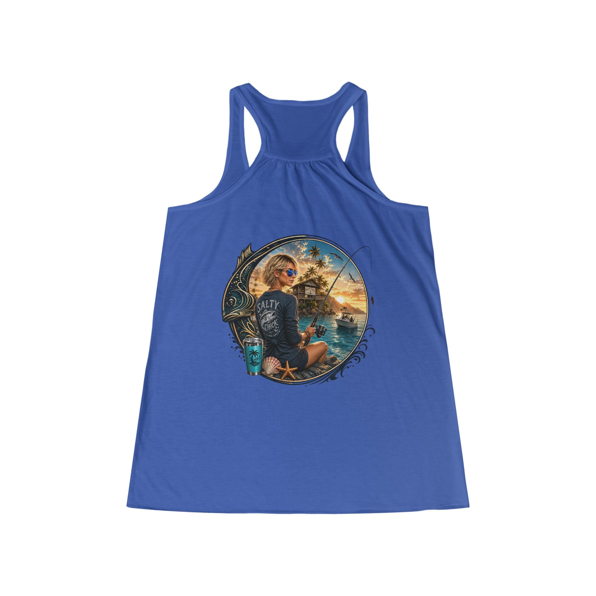 Salty Chick Saltwater Vibes Racerback Tank – Fishing