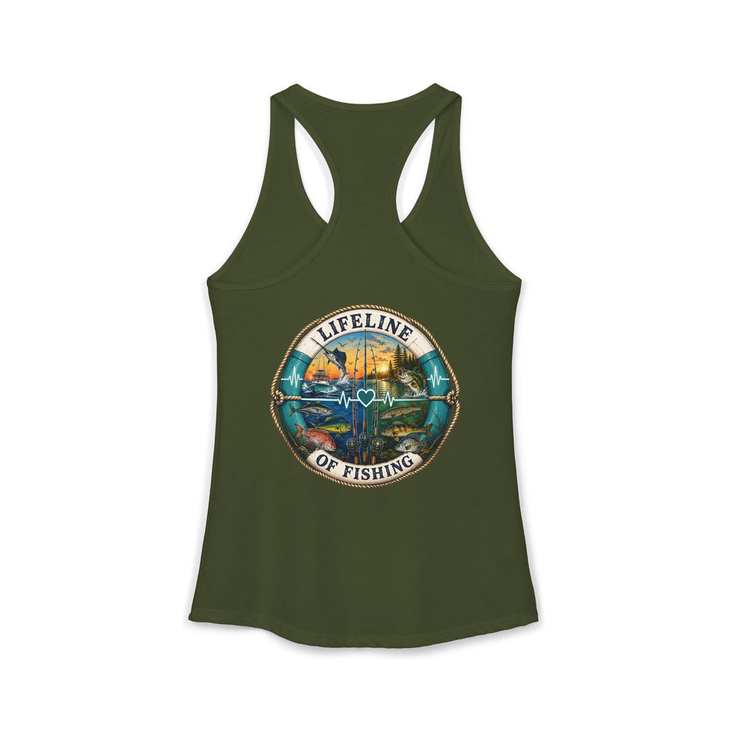 Performance Racerback Tank-Lifeline of fishing