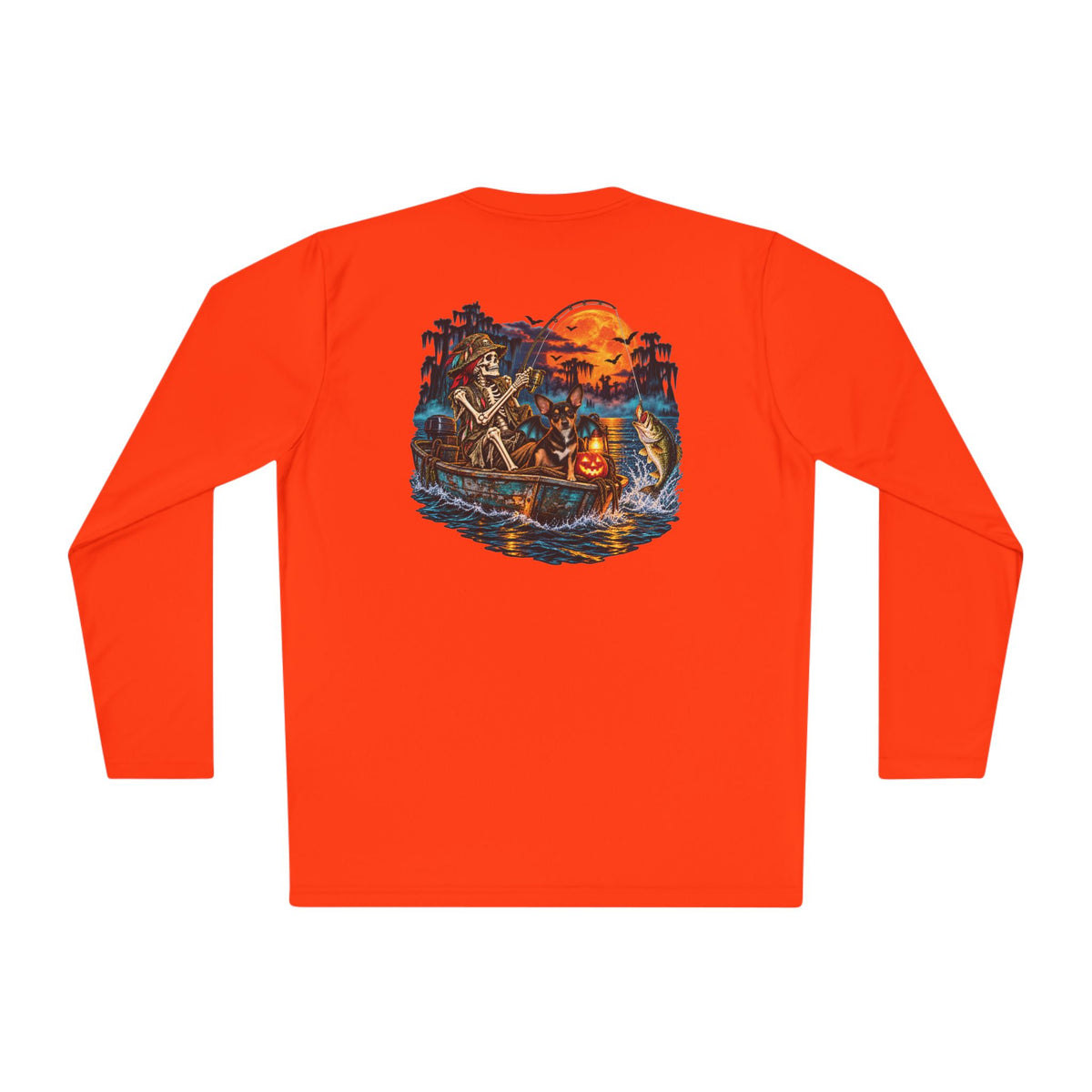 Haunted Waters Fishing Shirt – Skeleton Angler & Dog