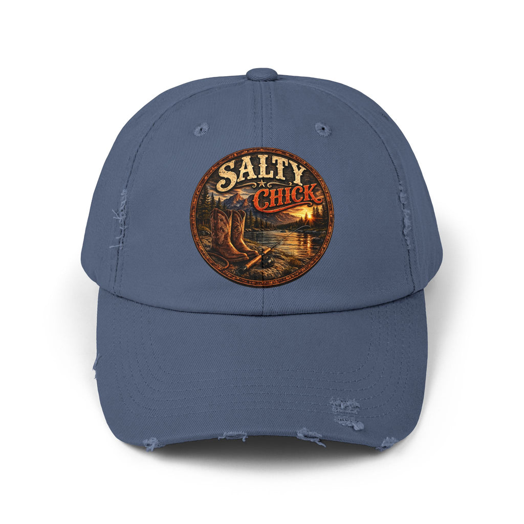 Salty Chick Boots & Rods Distressed Cap – Fishing