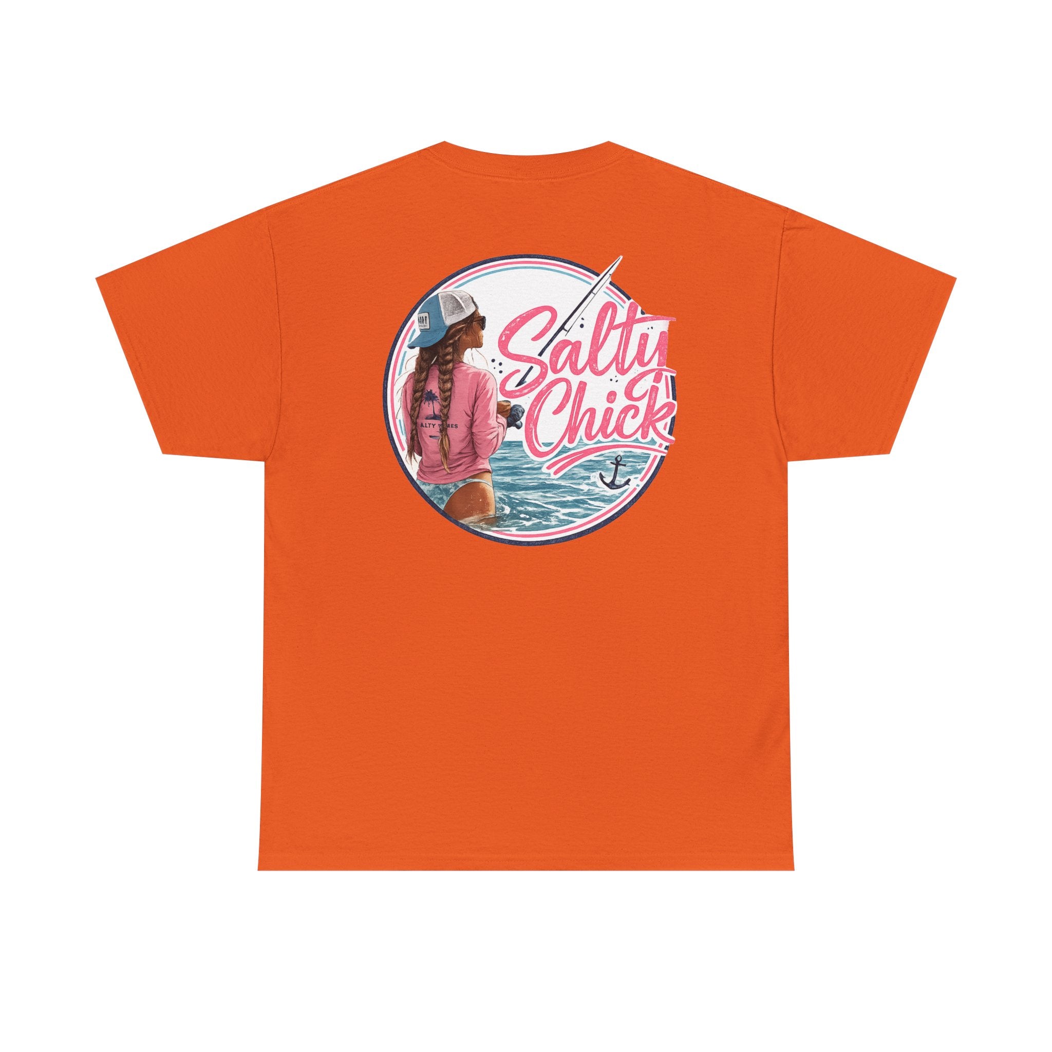 Salty Chick Hooked & Happy Heavy Cotton Tee – Fishing