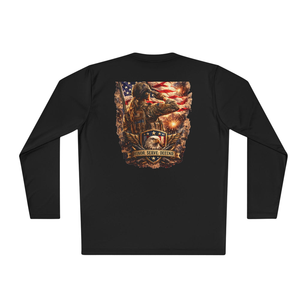 Moisture Wicking Long Sleeve-Military salute