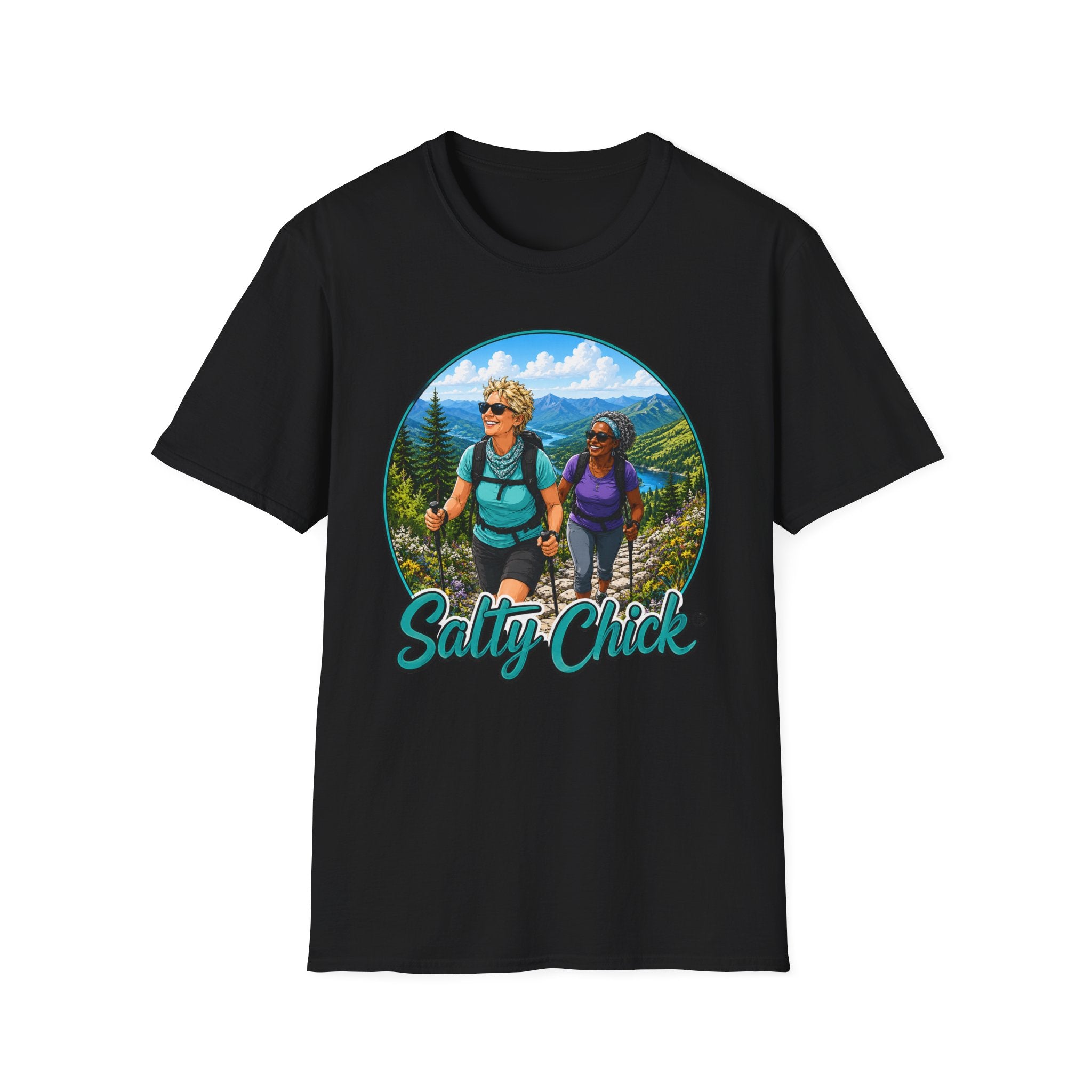 Salty Chick Summit Seeker Cotton Tee – Mountain Biking & Trails