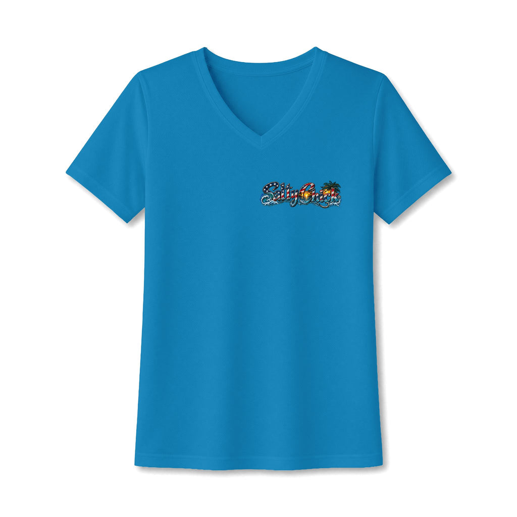 Women's PosiCharge RacerMesh Military Services V-Neck Tee
