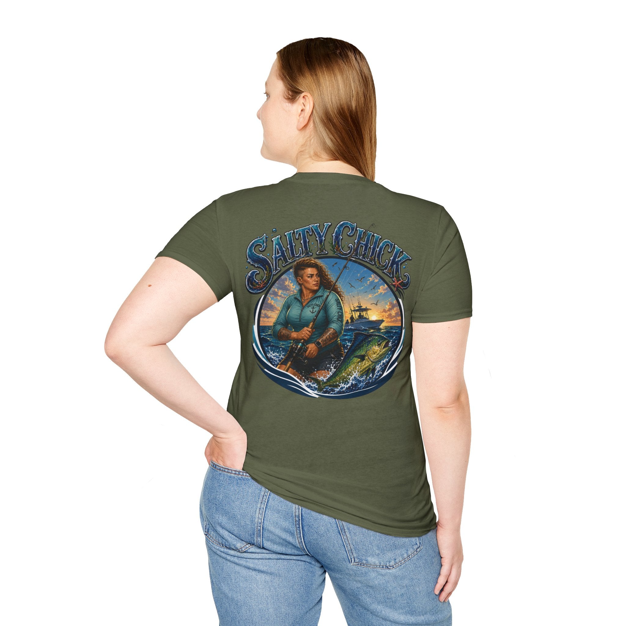 Salty Chick Saltwater Soul Cotton Tee – Fishing