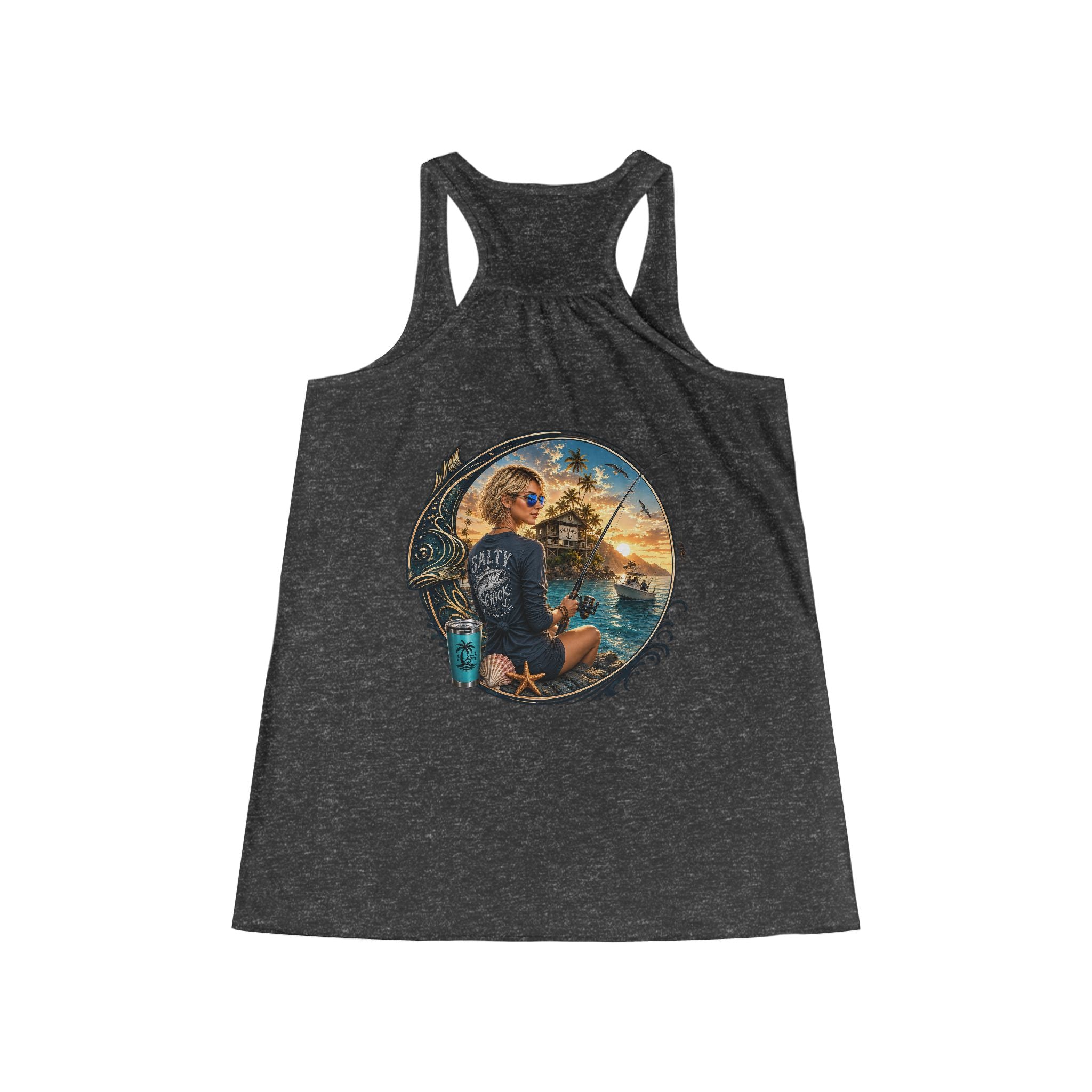 Salty Chick Saltwater Vibes Racerback Tank – Fishing