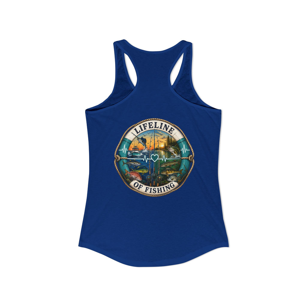 Performance Racerback Tank-Lifeline of fishing