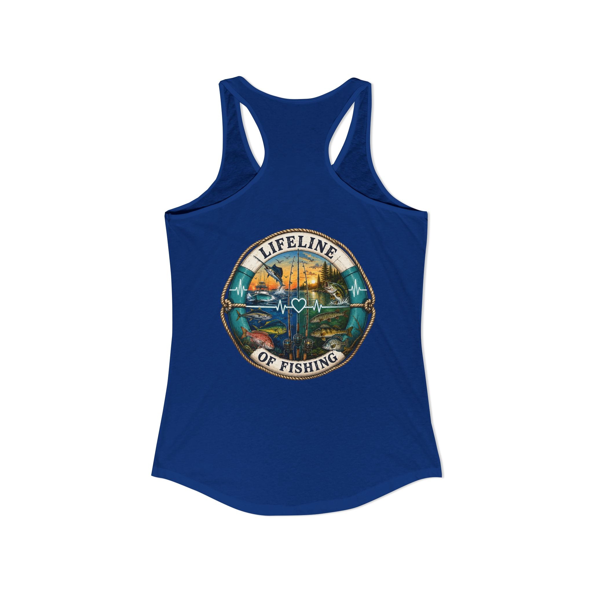 Performance Racerback Tank-Lifeline of fishing