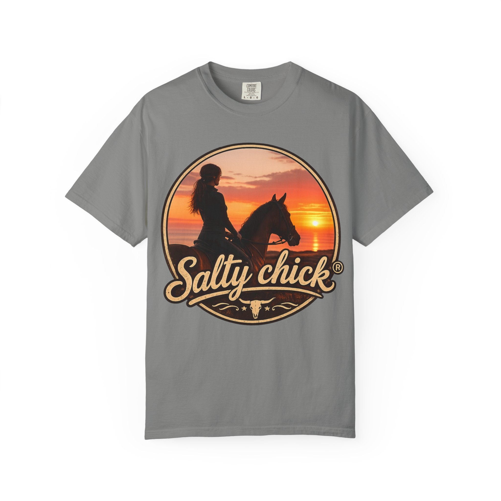 Salty Chick Sunset Ride Garment-Dyed Cotton Tee – Coastal Life