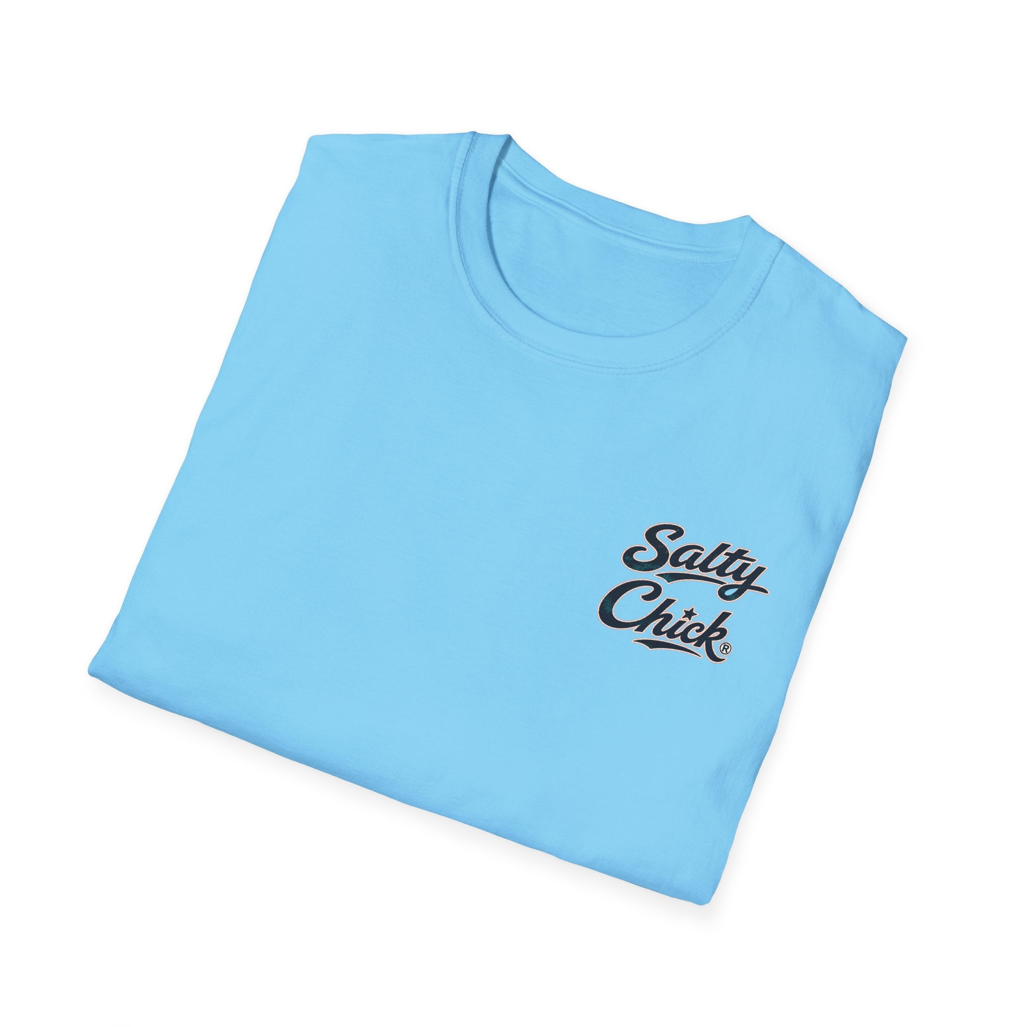 Salty Chick Beach Scene Cotton Tee – Coastal Life