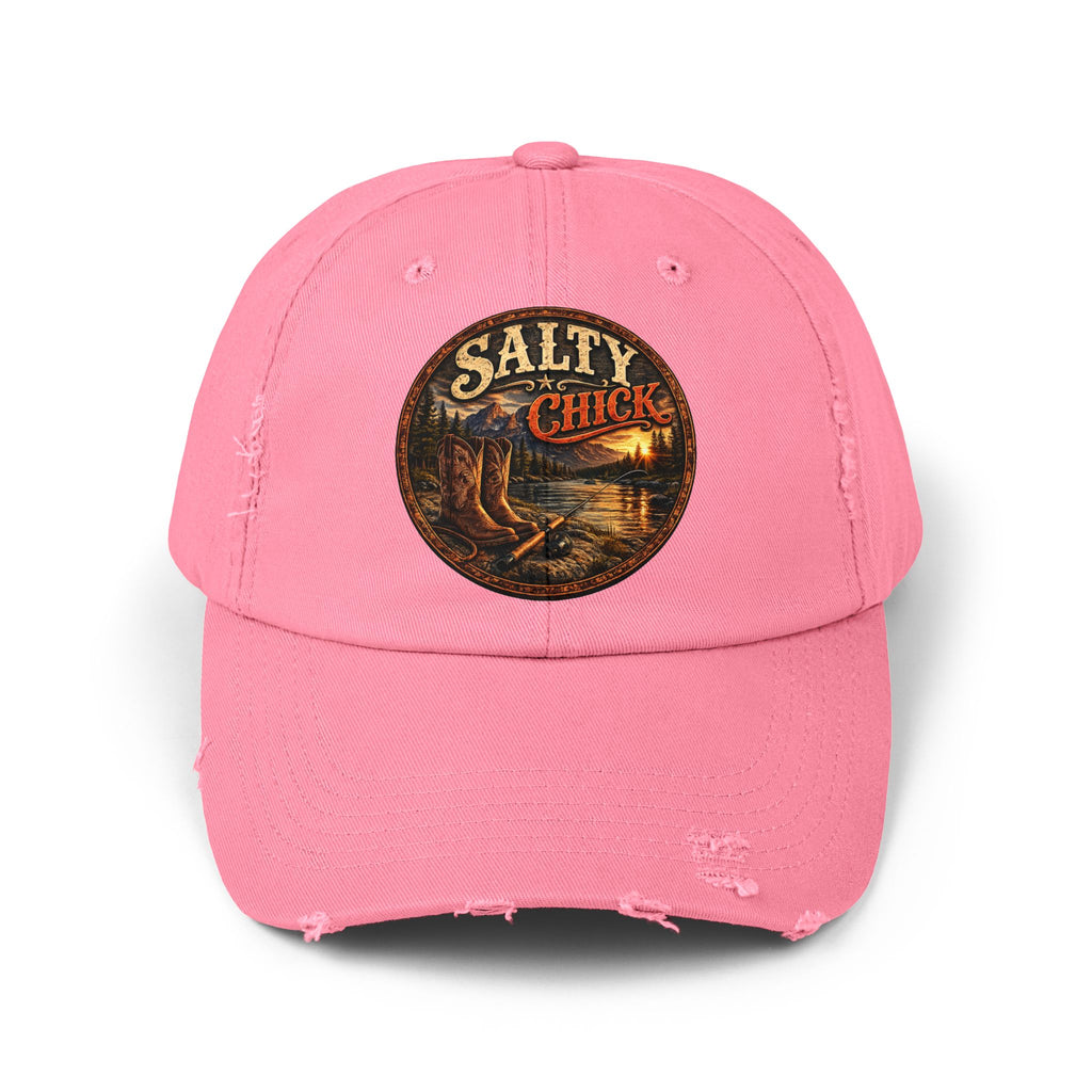 Salty Chick Boots & Rods Distressed Cap – Fishing