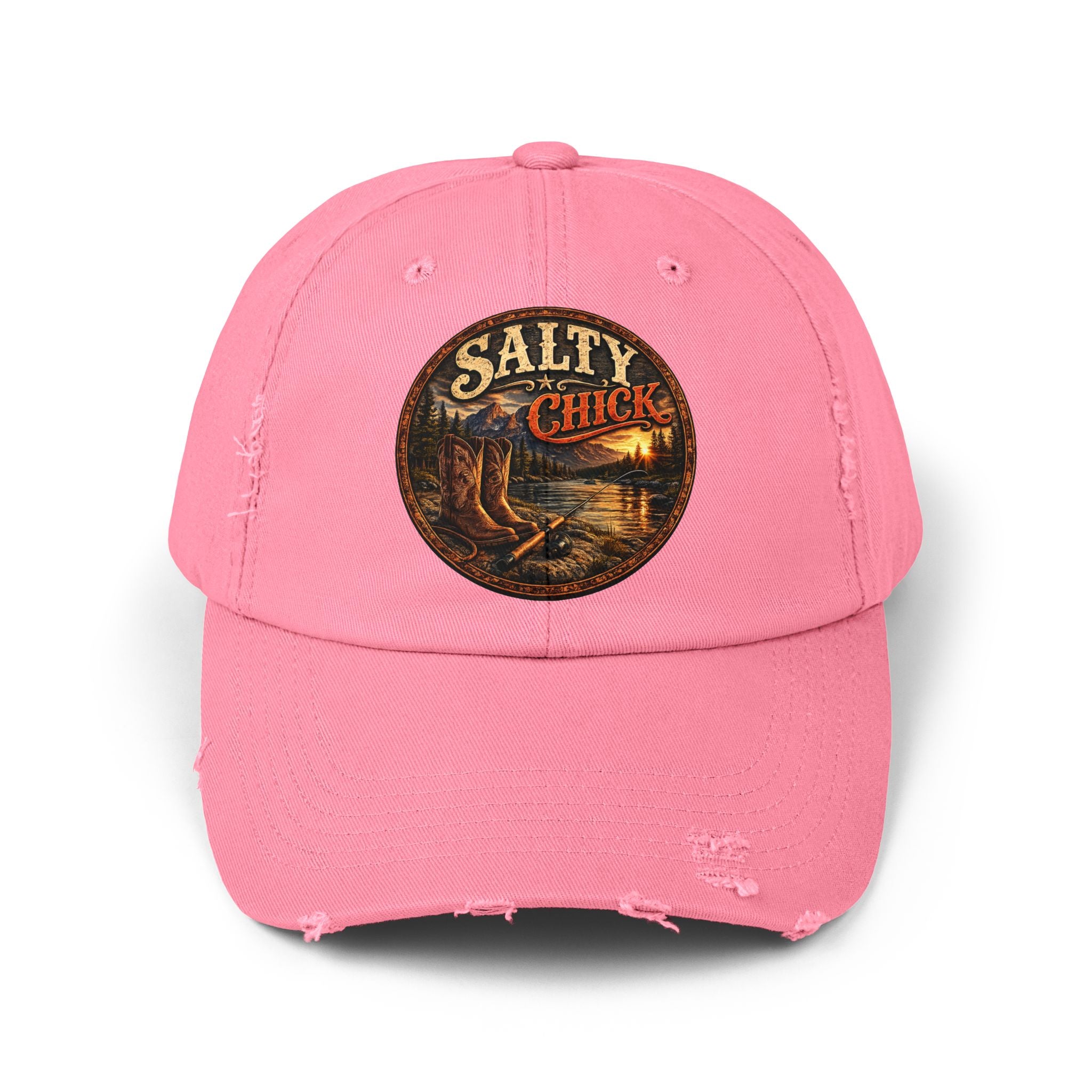 Salty Chick Boots & Rods Distressed Cap – Fishing