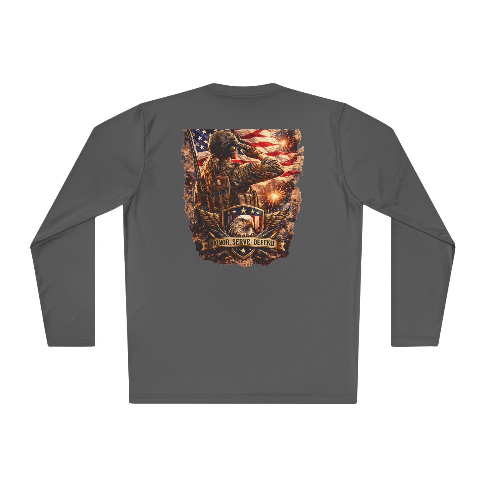 Moisture Wicking Long Sleeve-Military salute