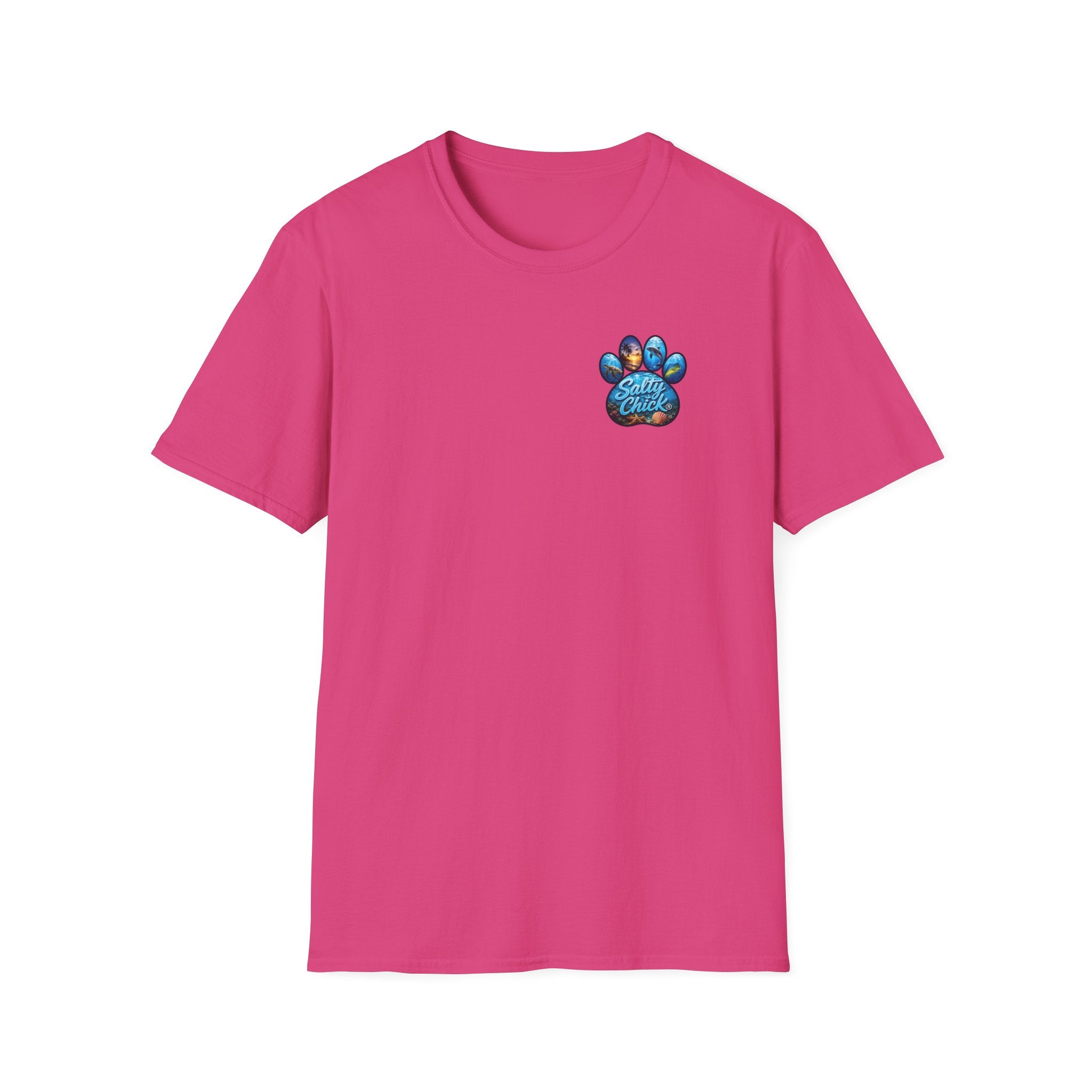 Salty Chick Paws & Waves Cotton Tee – Coastal Life
