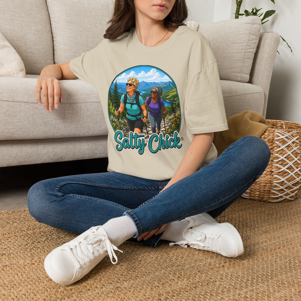 Salty Chick Summit Seeker Cotton Tee – Mountain Biking & Trails