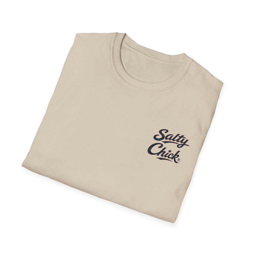 Salty Chick Beach Scene Cotton Tee – Coastal Life