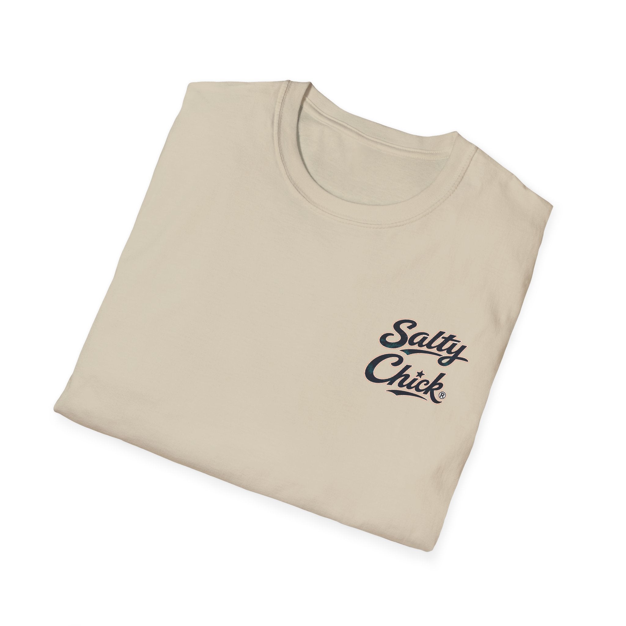 Salty Chick Beach Scene Cotton Tee – Coastal Life