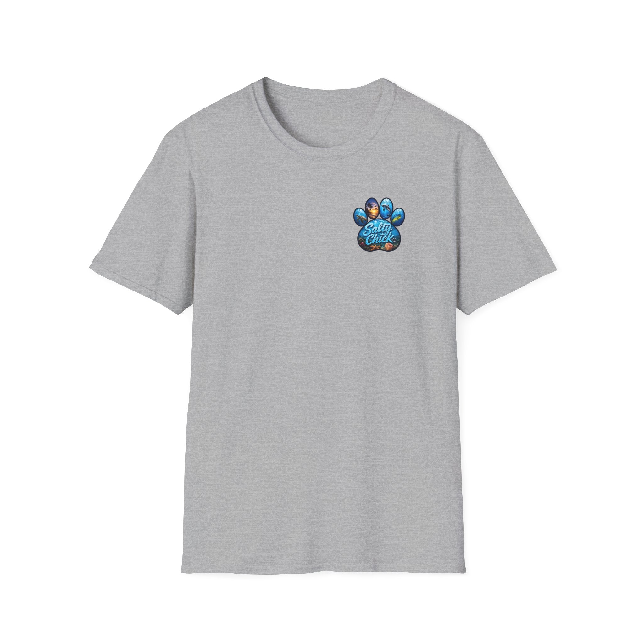 Salty Chick Paws & Waves Cotton Tee – Coastal Life