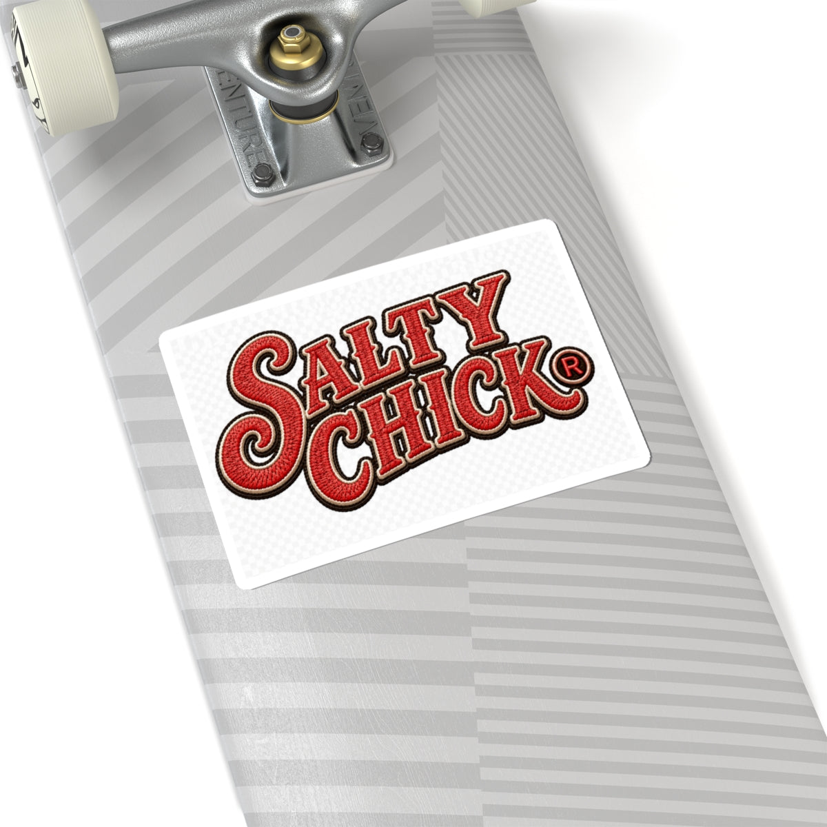 Salty Chick Red Lettering Kiss-Cut Vinyl Sticker