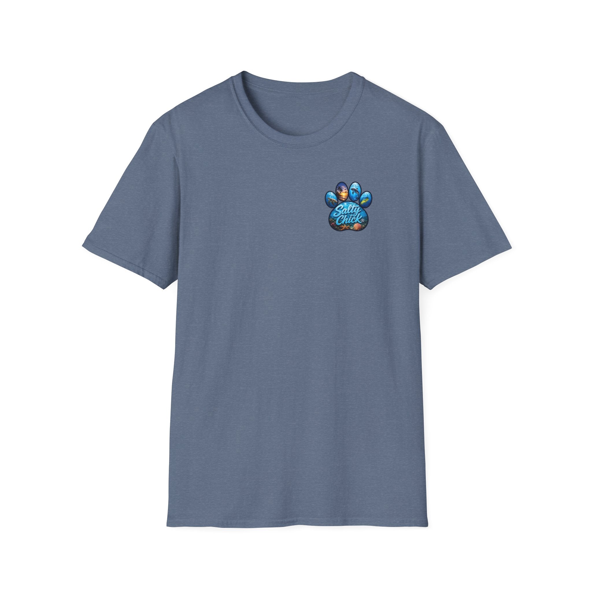 Salty Chick Paws & Waves Cotton Tee – Coastal Life